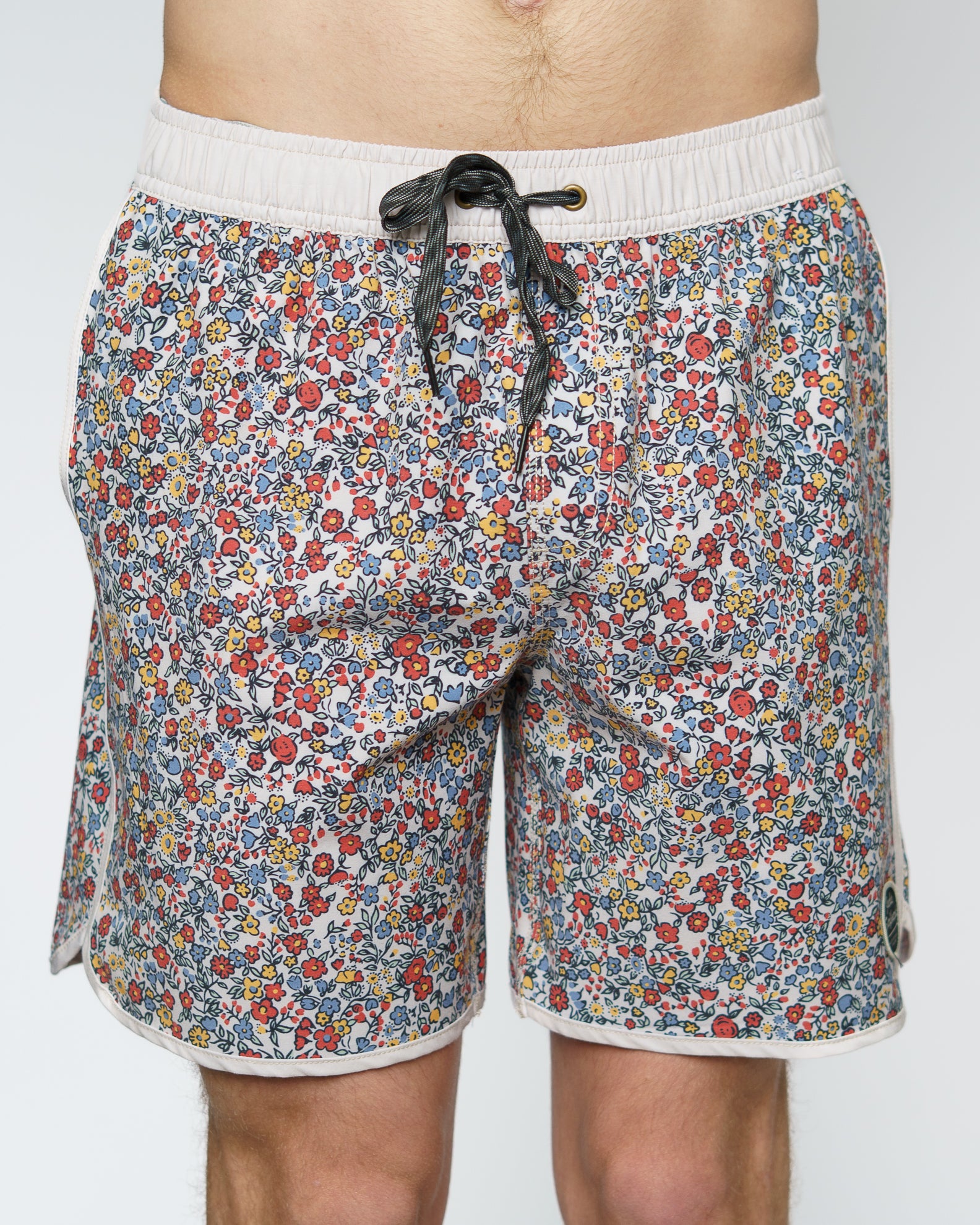 17" Pacific Floral Boardshorts - Off White