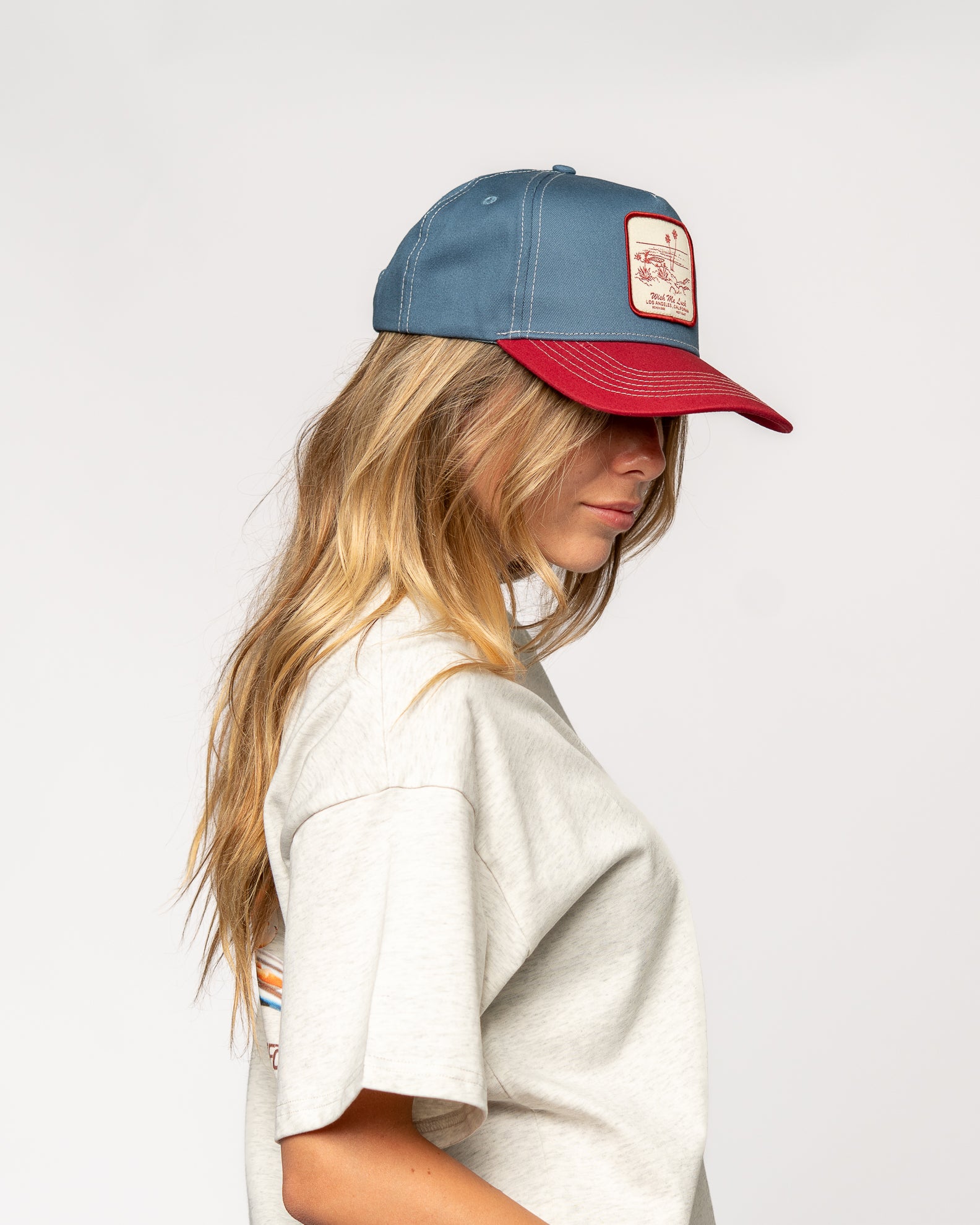 Paradise Cove Cap - Blue/Red