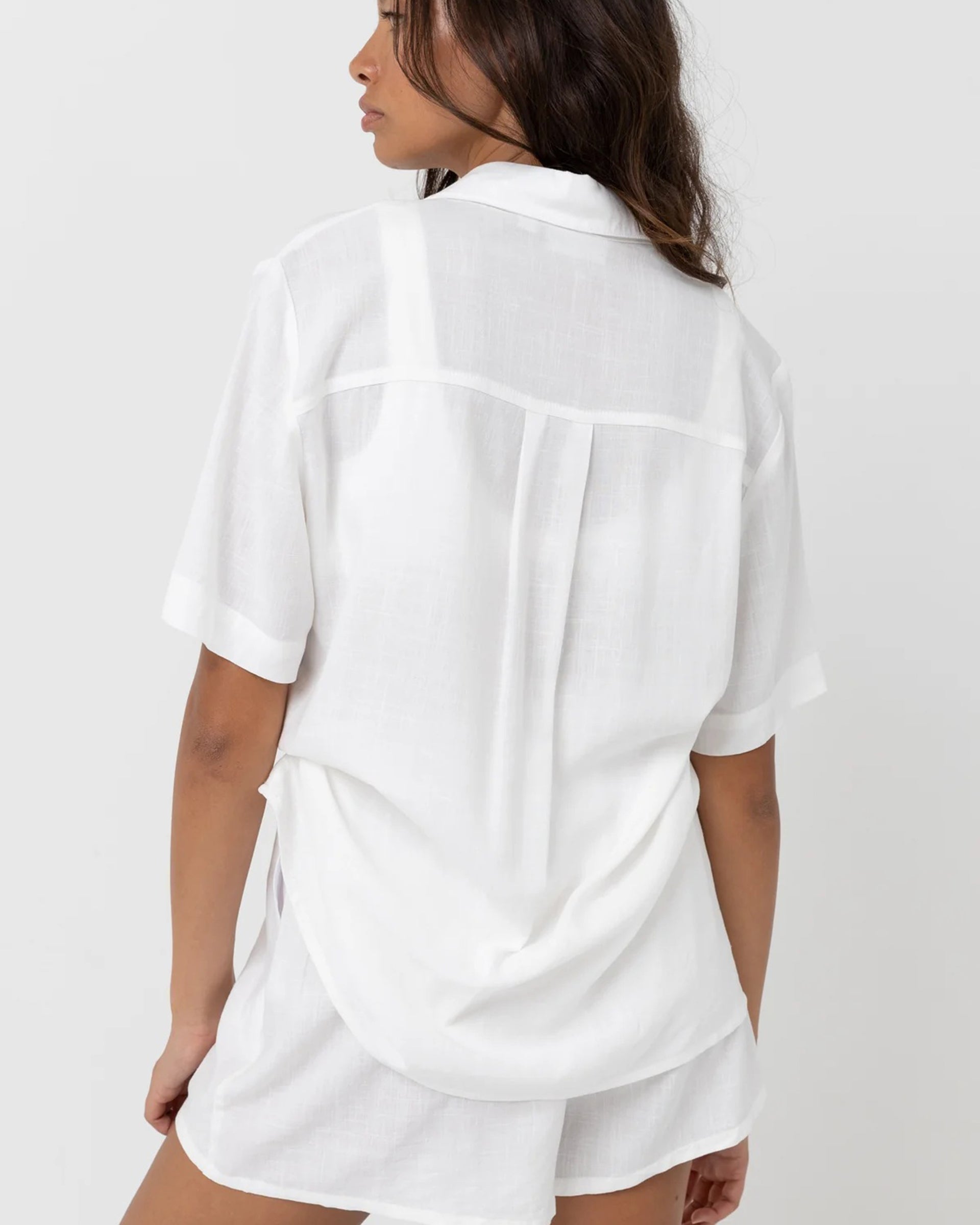Rhythm Women's Classic Lounge Shirt - White