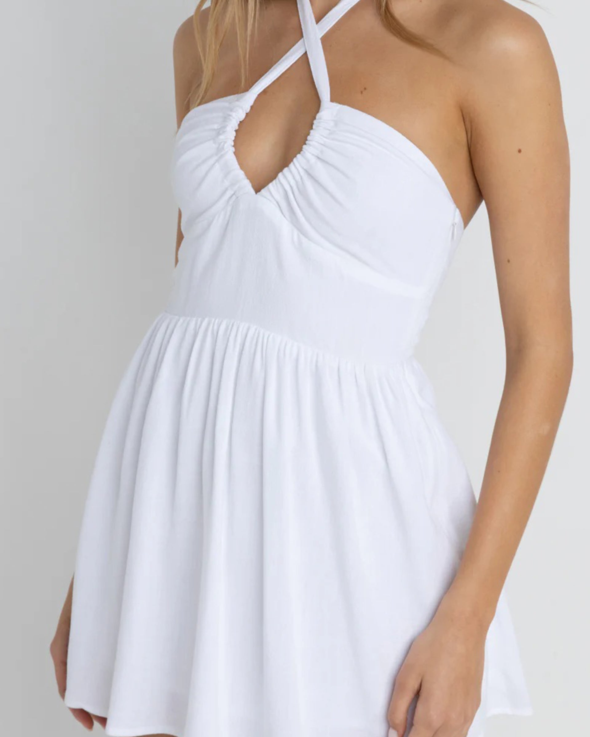 Rhythm Women's Harlow Halter Mini Dress - White