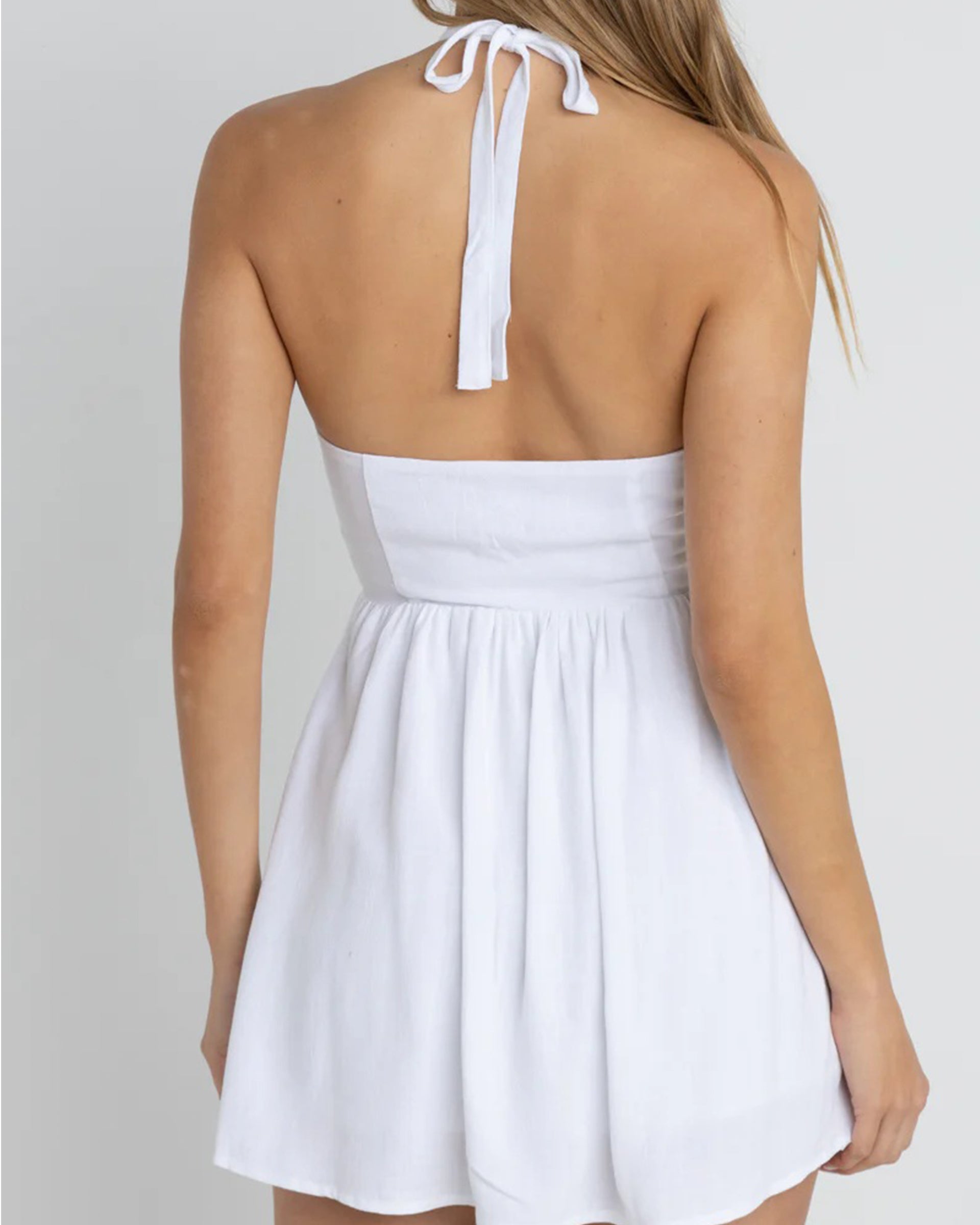 Rhythm Women's Harlow Halter Mini Dress - White