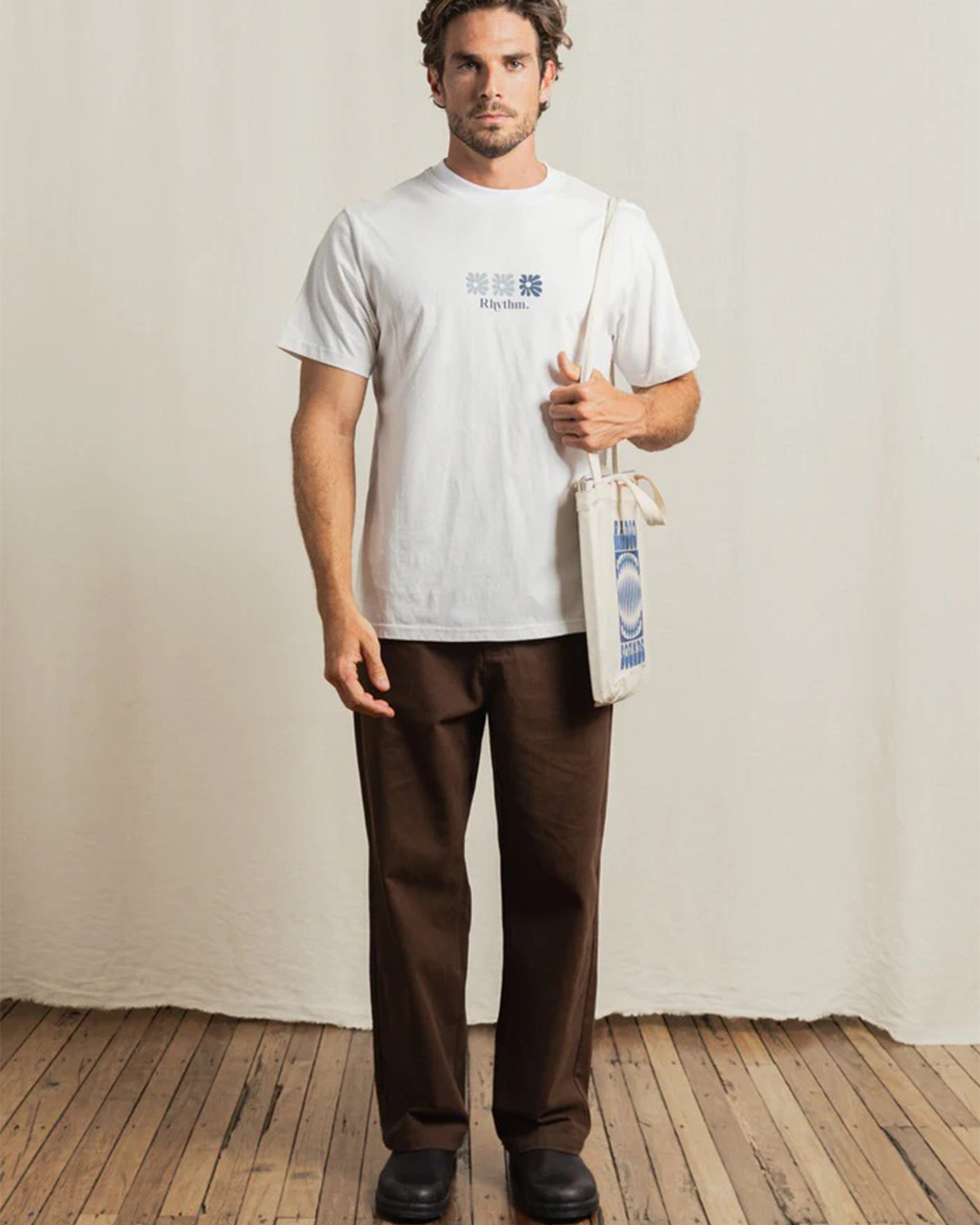 Rhythm High Beaming Vintage Short Sleeve T-Shirt - Off White