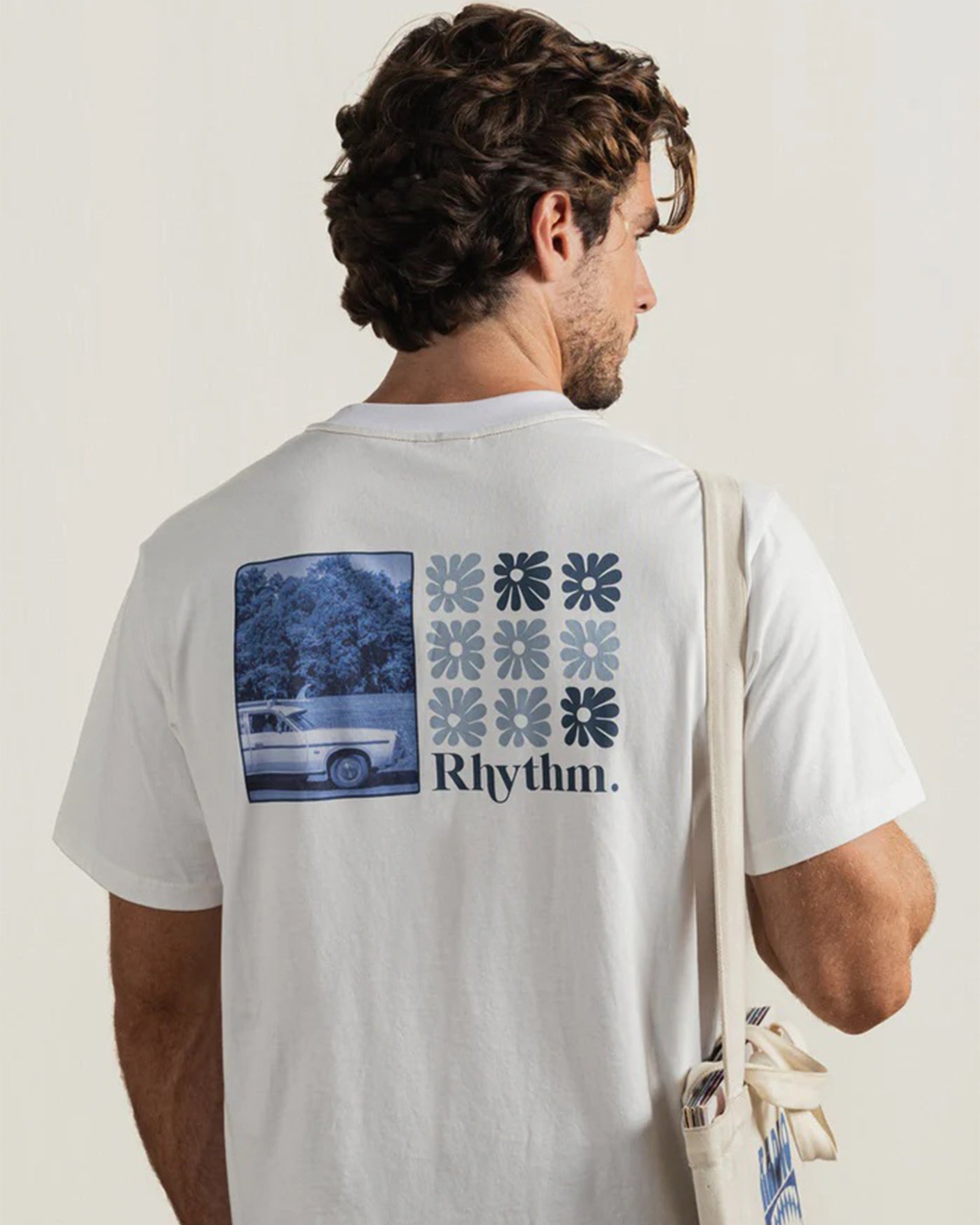 Rhythm High Beaming Vintage Short Sleeve T-Shirt - Off White