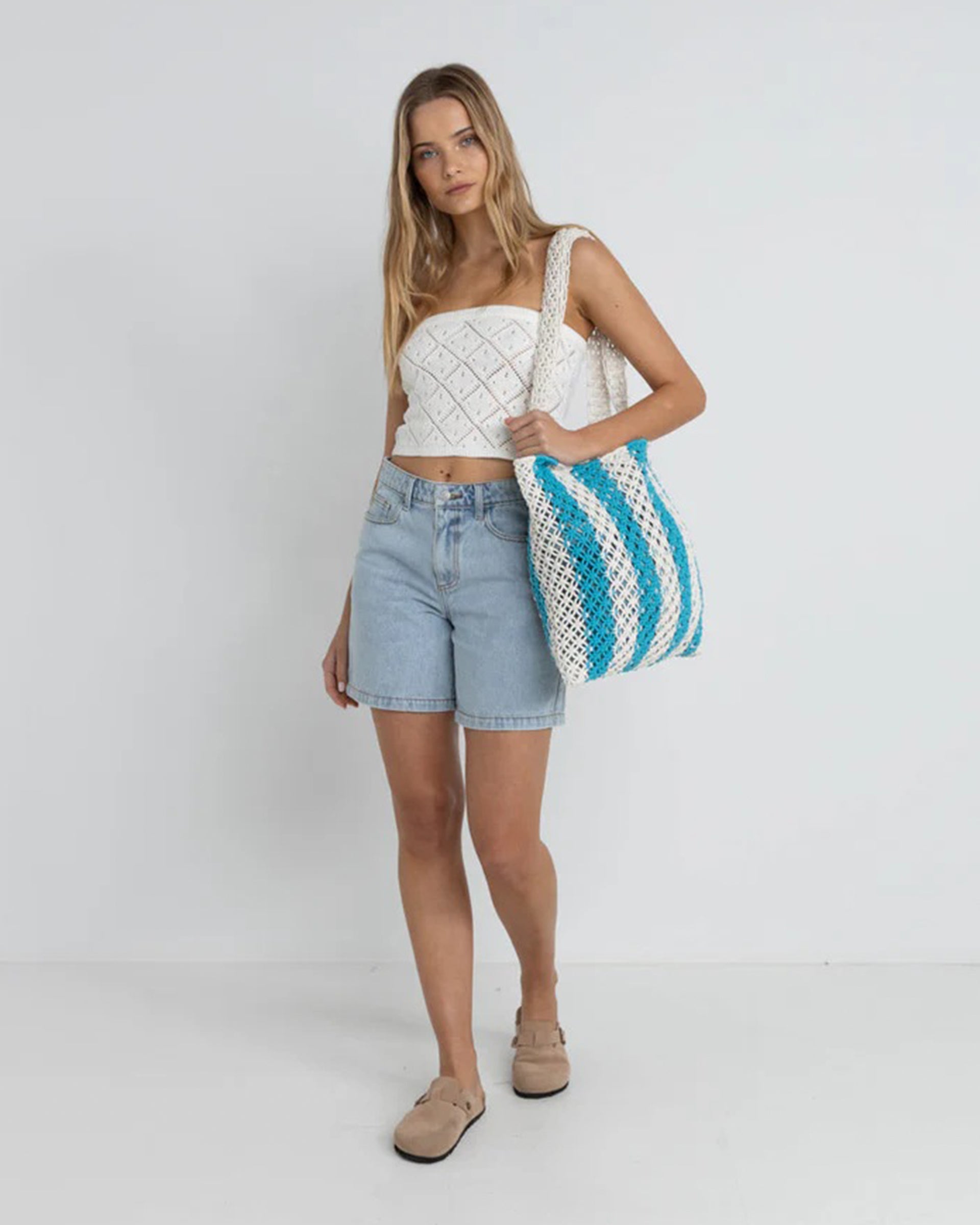 Rhythm Women's Islander Strapless Knit Top - White
