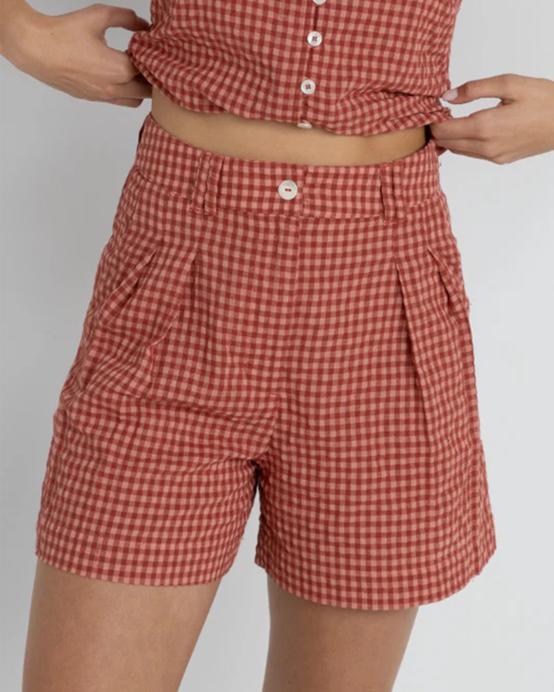 Rhythm Women's Lola Check Short - Red