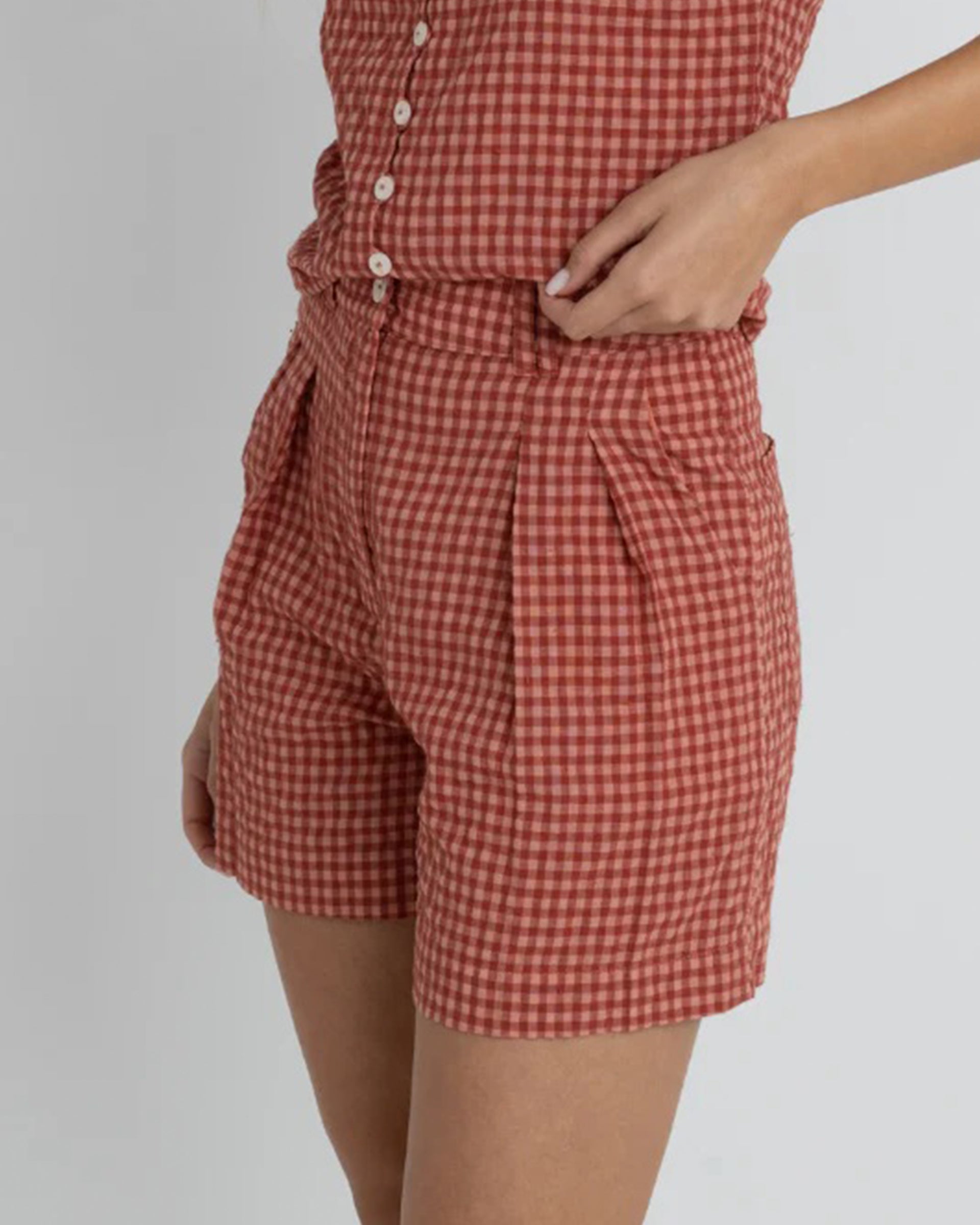 Rhythm Women's Lola Check Short - Red