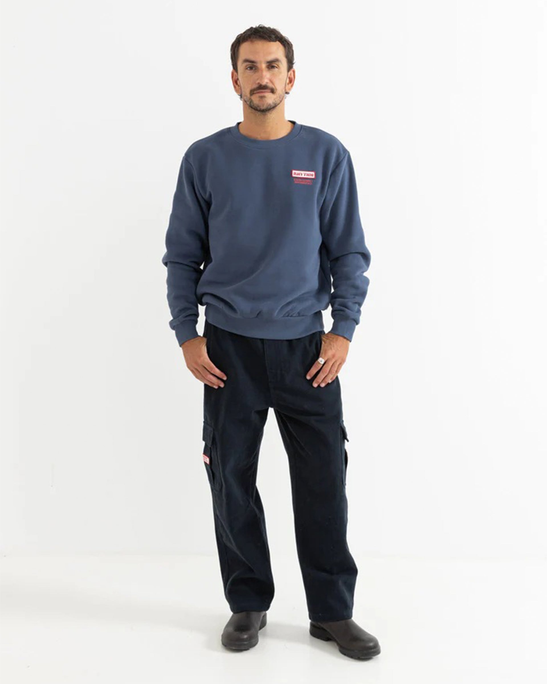 Rhythm Mechanics Crew Fleece - Indigo