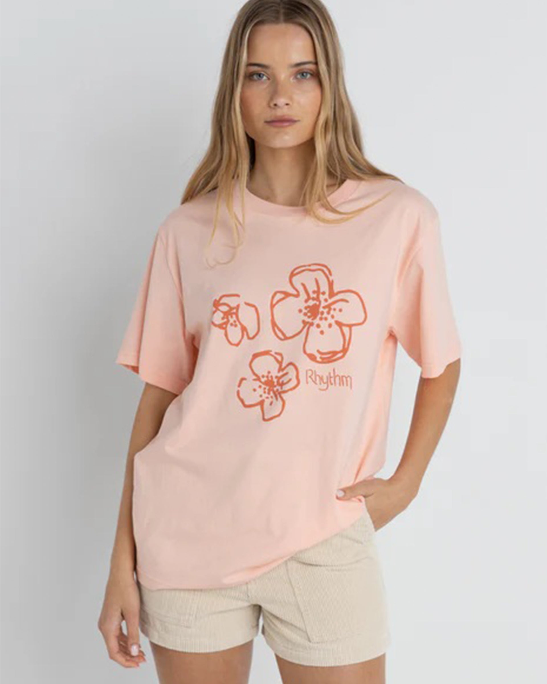 Rhythm Women's Paradise Floral Oversized Short Sleeve T-Shirt - Pink