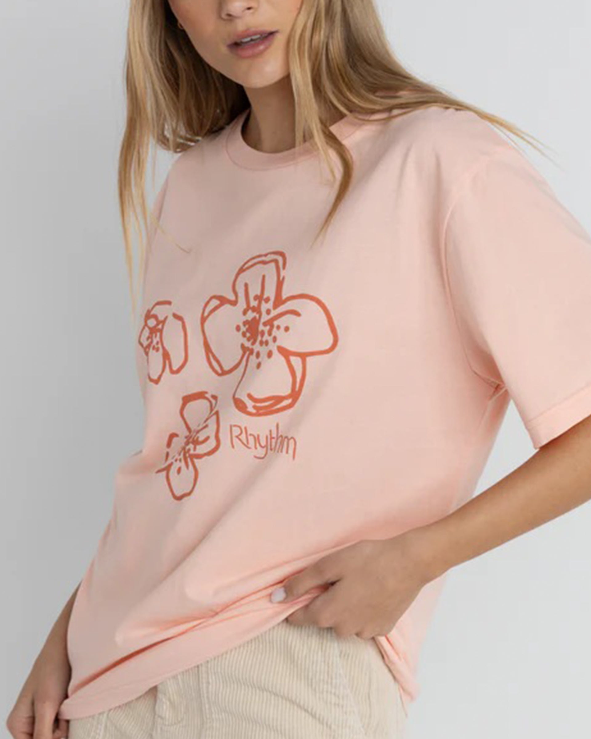 Rhythm Women's Paradise Floral Oversized Short Sleeve T-Shirt - Pink