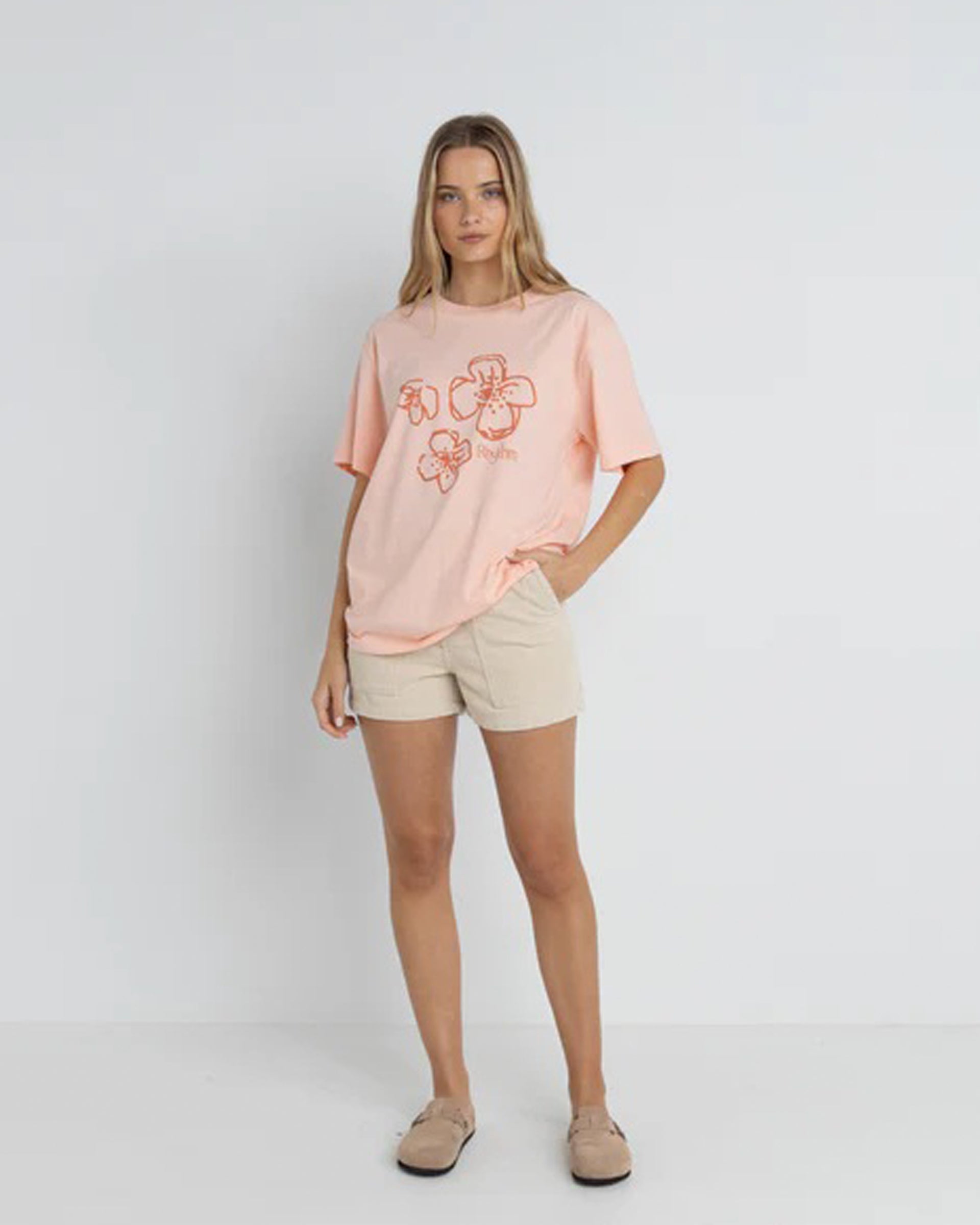 Rhythm Women's Paradise Floral Oversized Short Sleeve T-Shirt - Pink