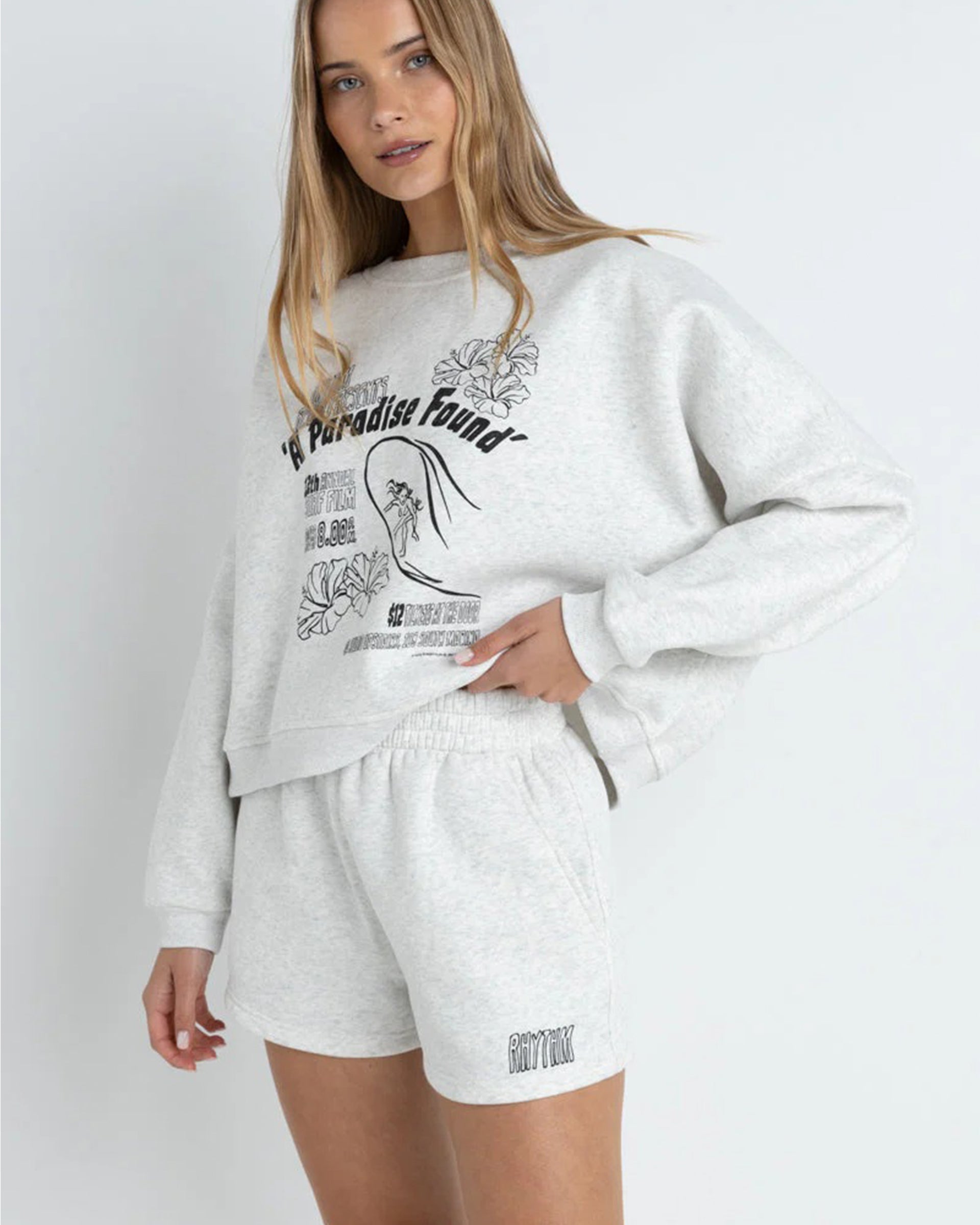 Rhythm Women's Paradise Found Fleece Shorts - Grey Marle