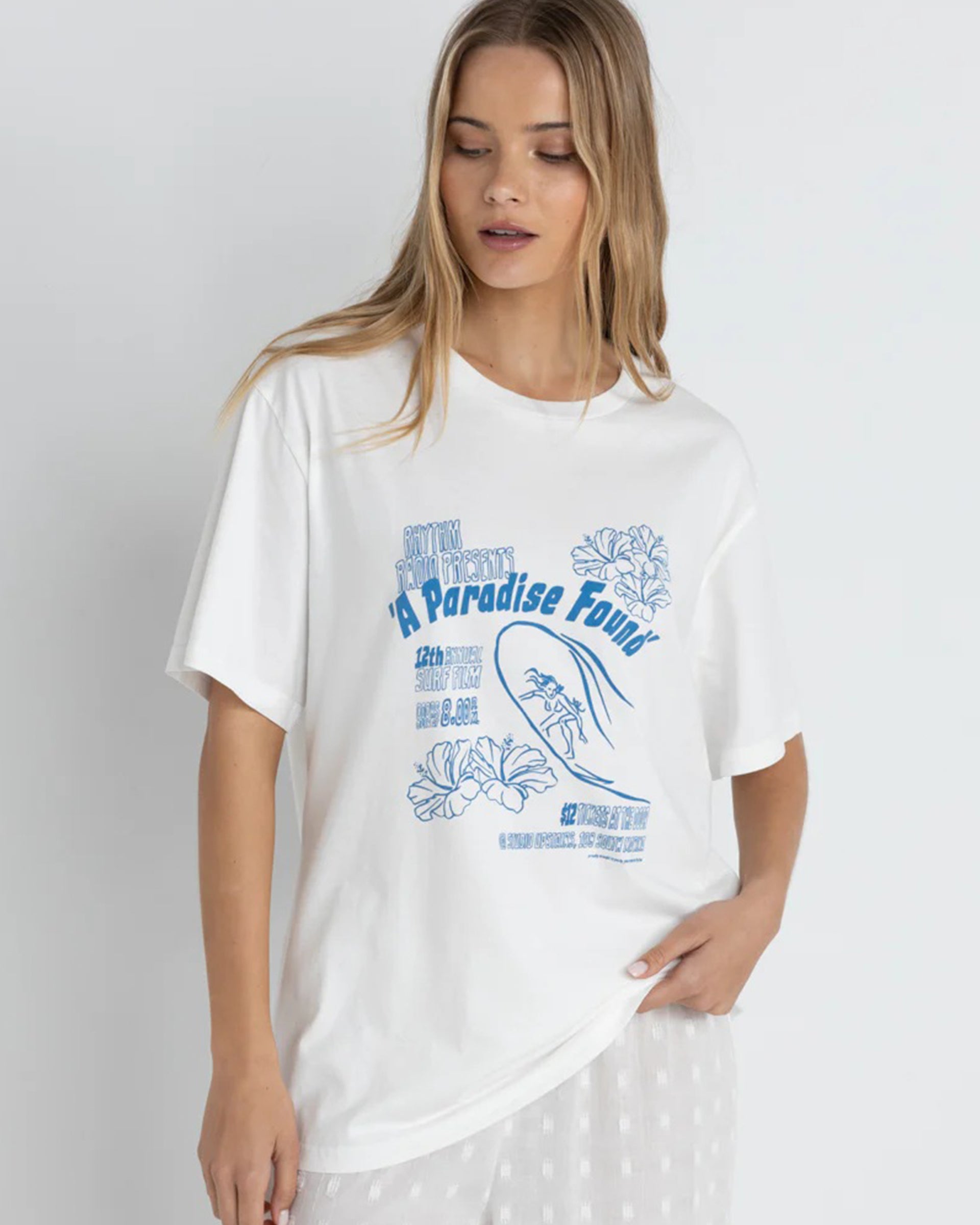 Rhythm Women's Paradise Found Oversized Short Sleeve T-Shirt - Vintage White