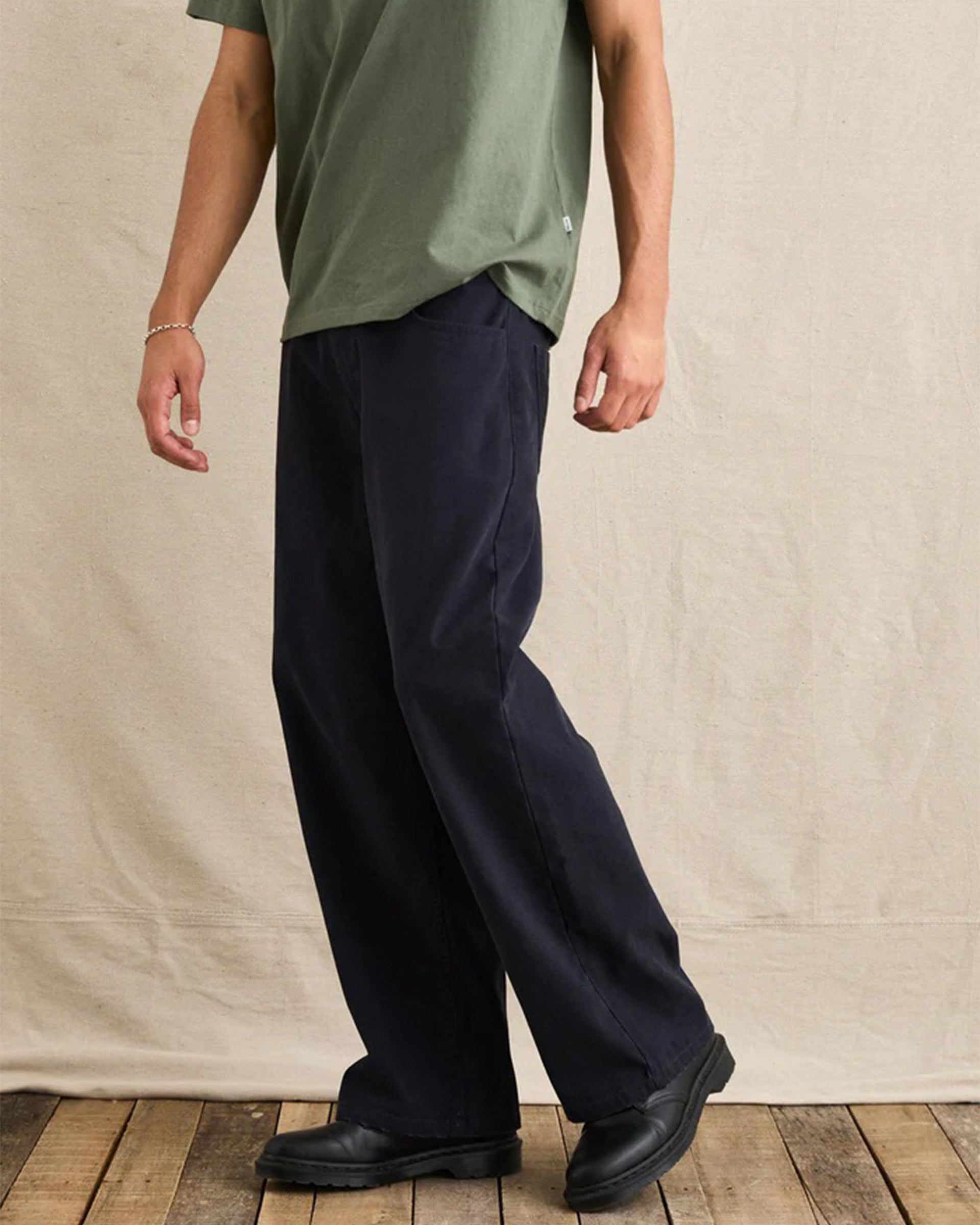 Rhythm Relaxed Wash Canvas Pant - Midnight
