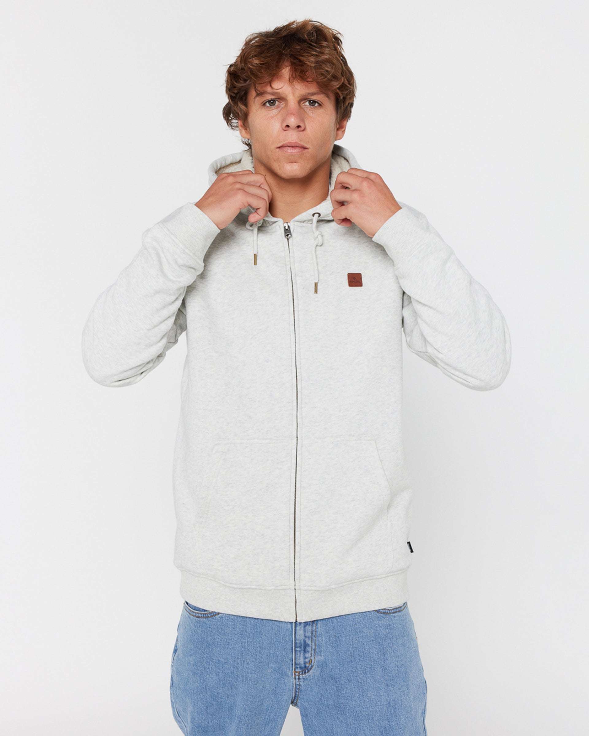 Rip Curl Icons Lined Fleece - Light Grey Marle