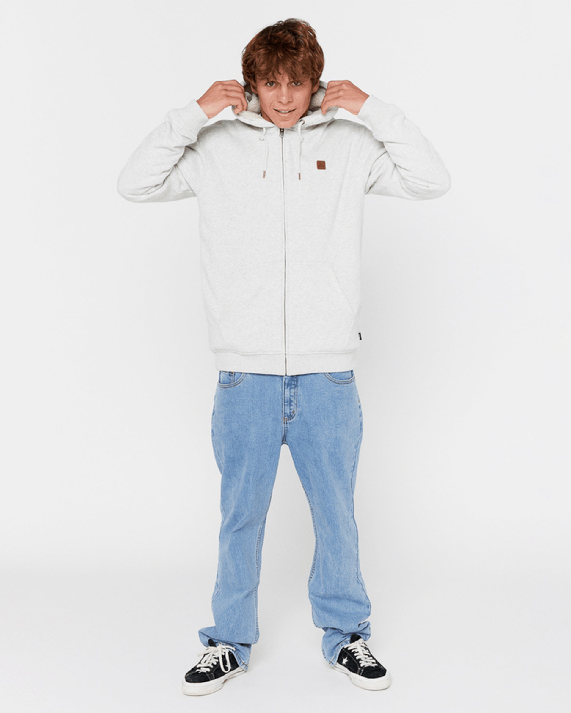 Rip Curl Icons Lined Fleece - Light Grey Marle