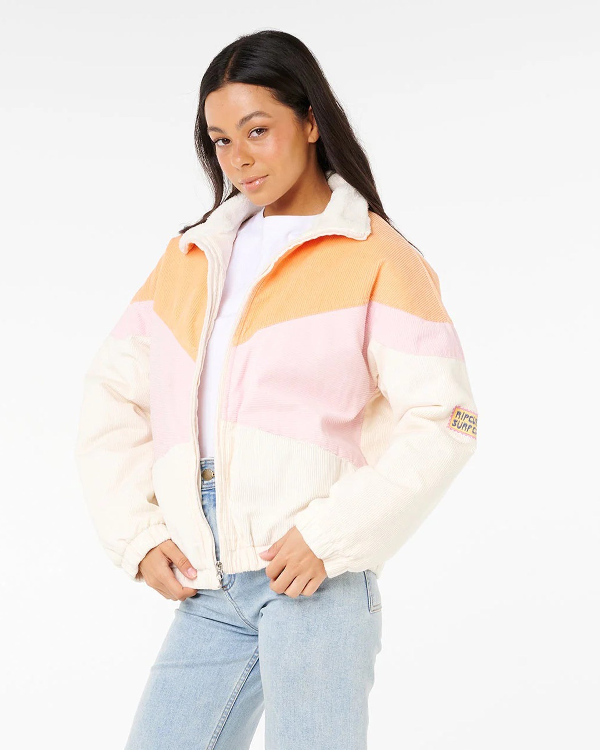 Rip Curl Women's Sunset Luau Cord Jacket - Off White