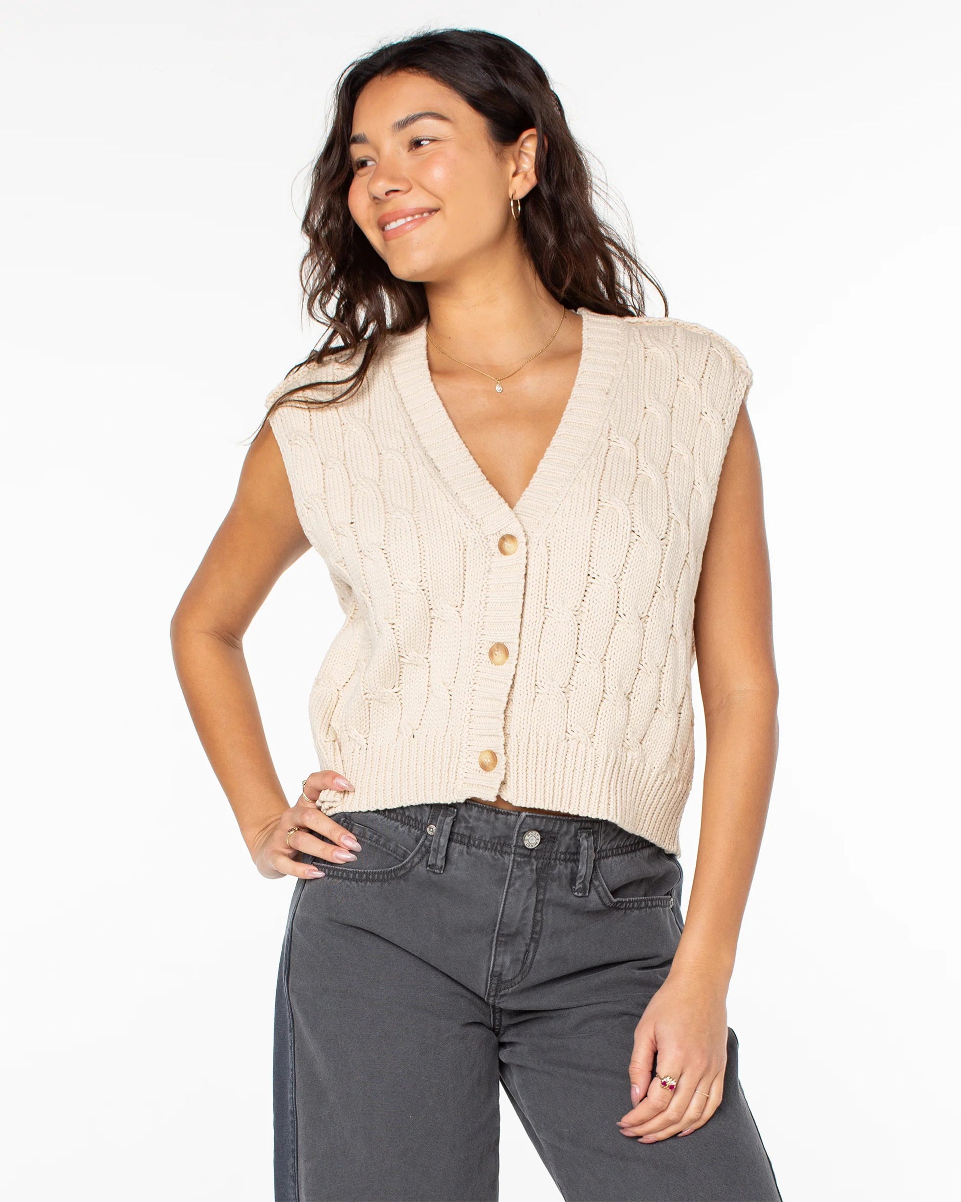 Roxy Women's Easy A Vest - Parchment