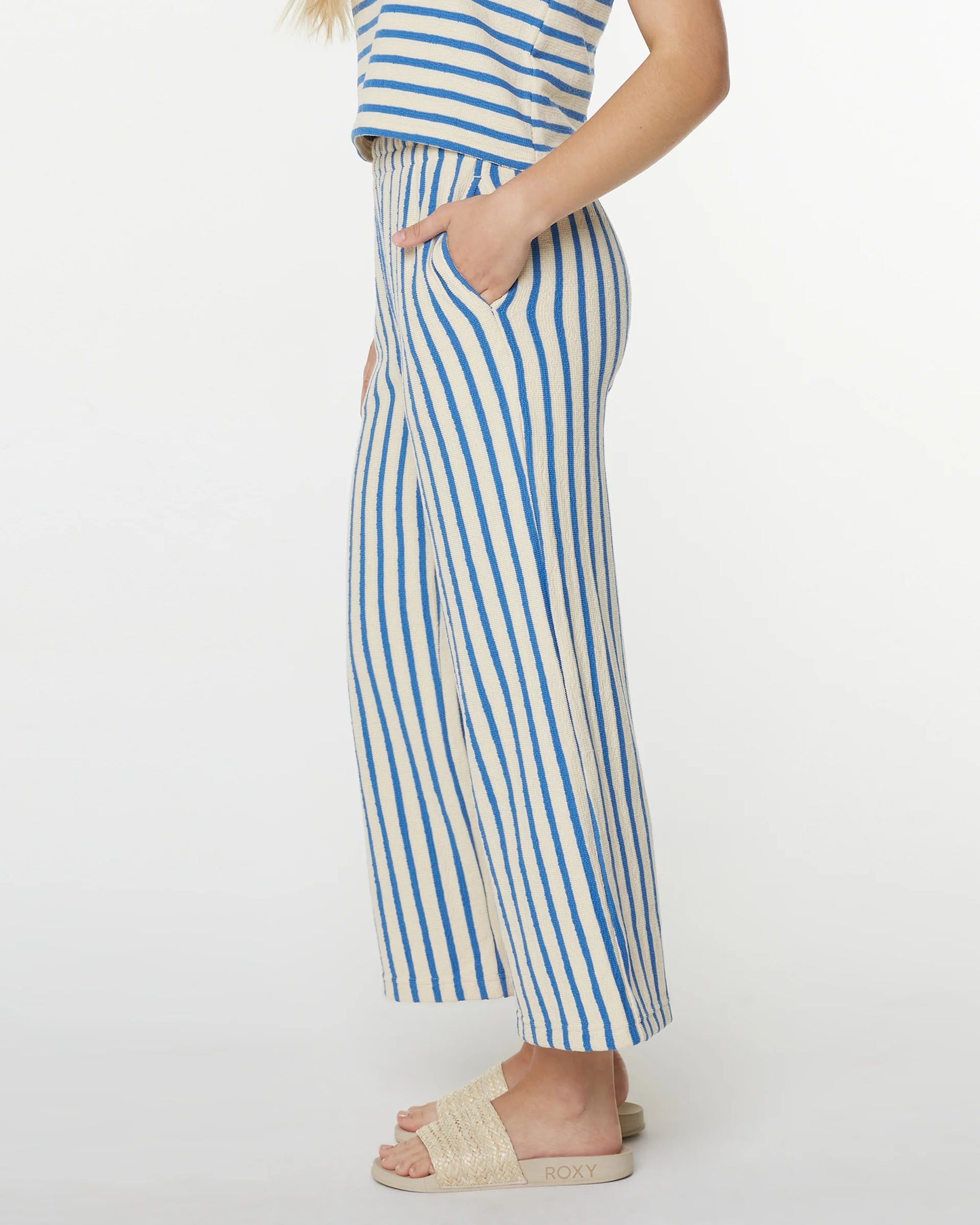 Roxy Women's Java Stripe Pants - Star Sapphire High Tide Stripe