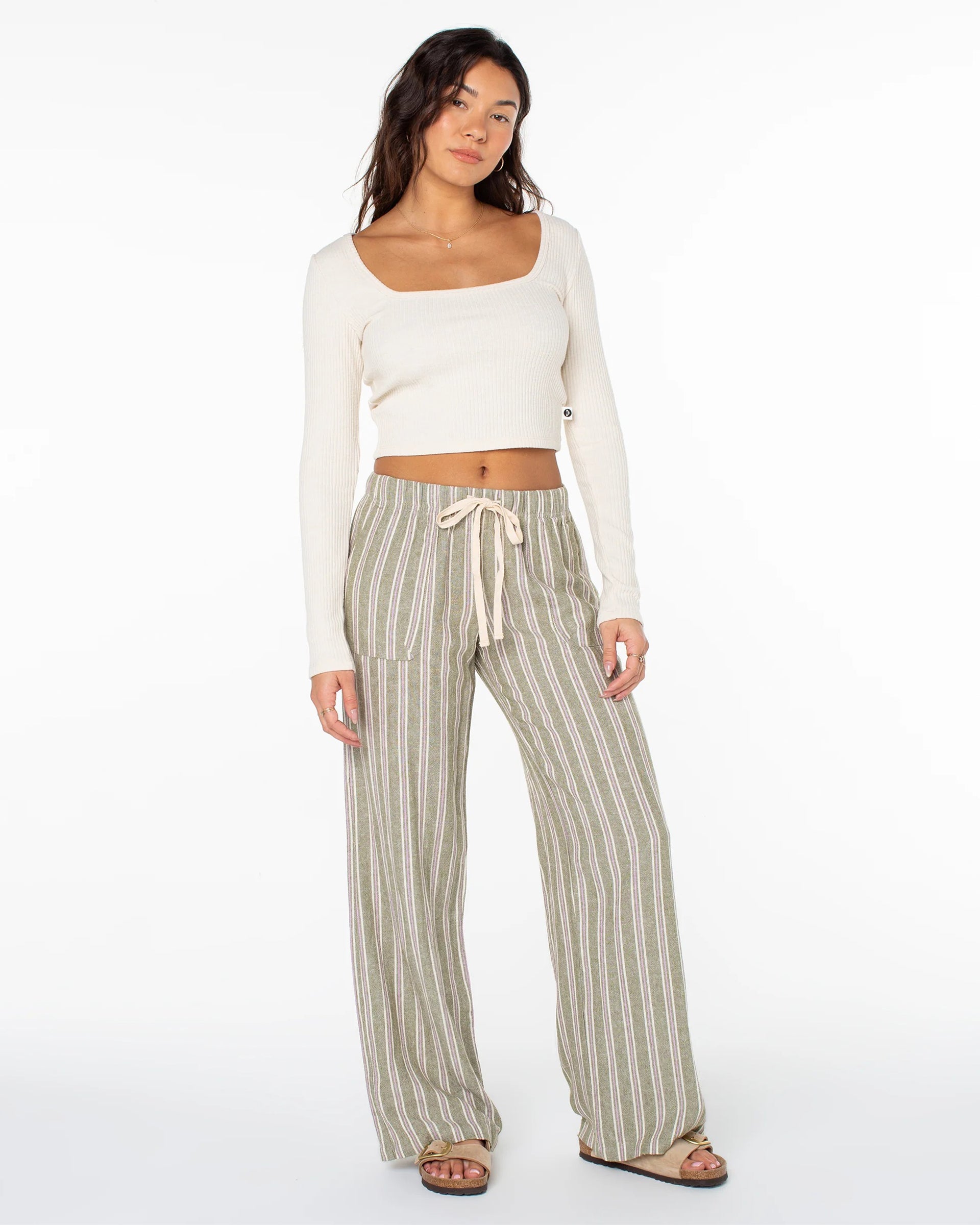 Roxy Women's Lagoon Cargo Pant - Four Leaf Clover