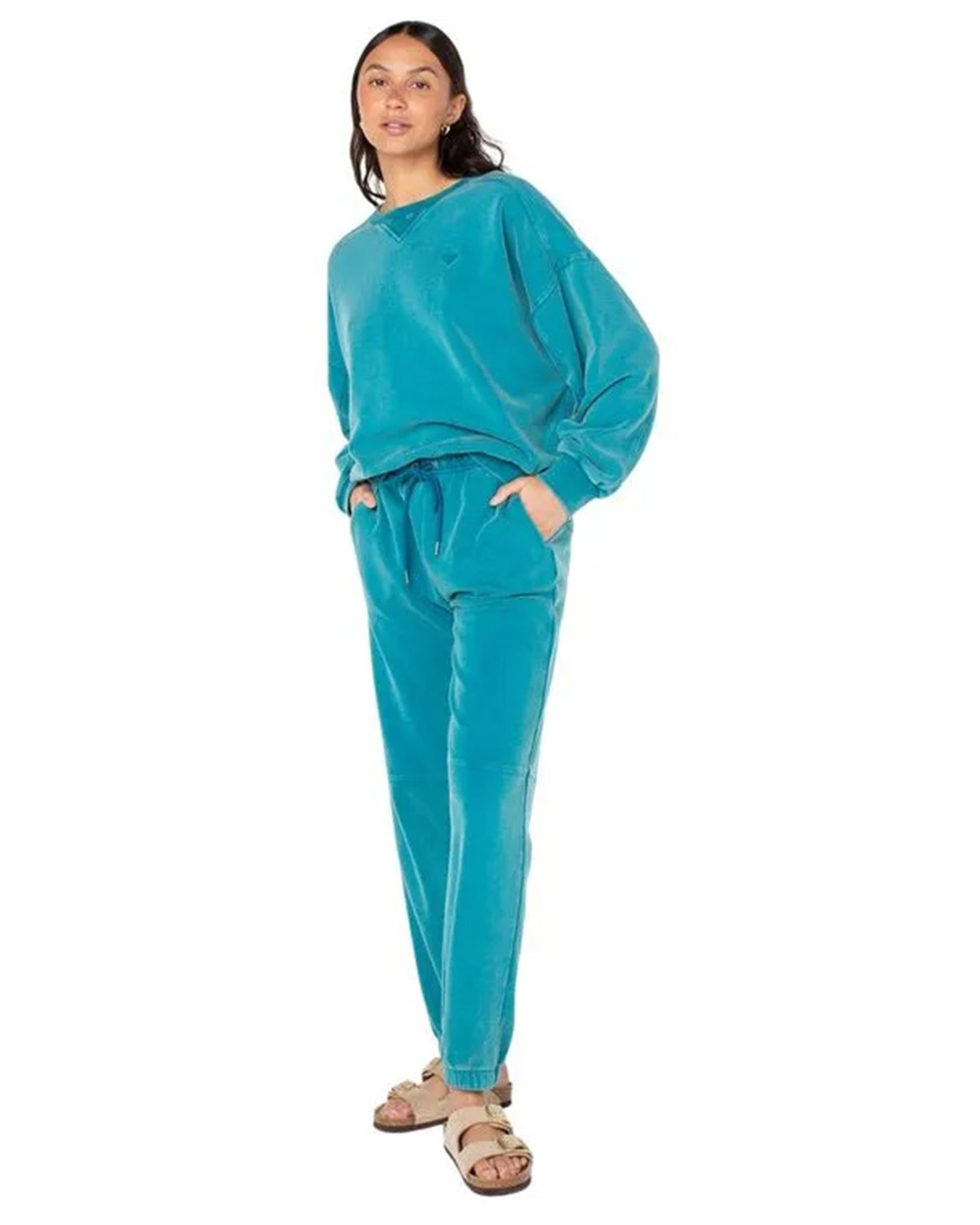 Roxy Women's Oasis Haze Crewneck Sweatshirt - Deep Lagoon