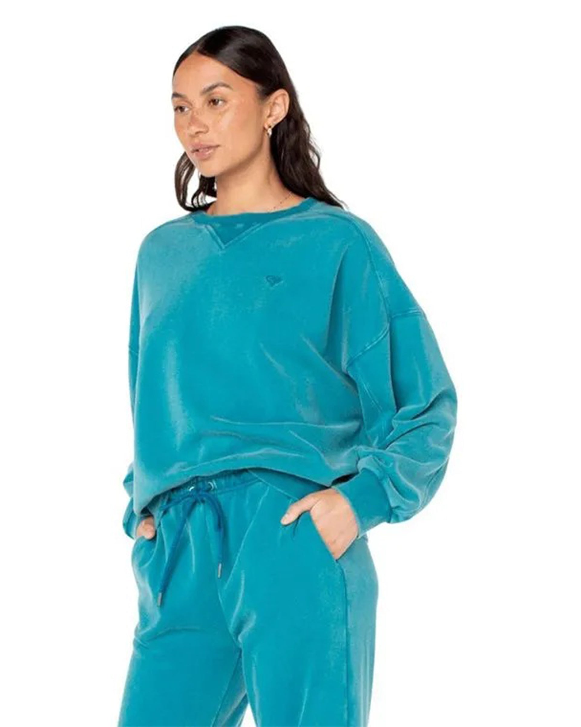 Roxy Women's Oasis Haze Crewneck Sweatshirt - Deep Lagoon