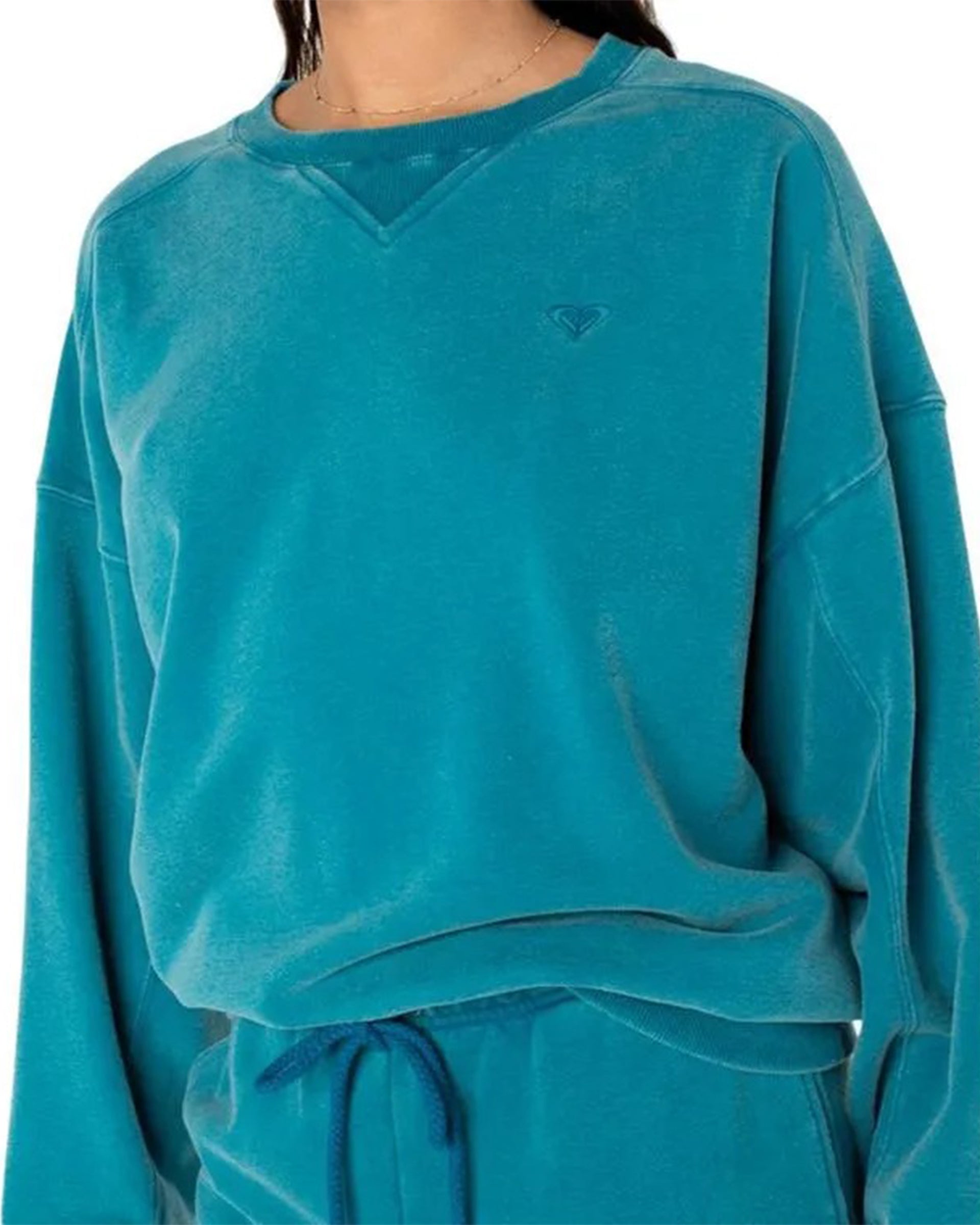 Roxy Women's Oasis Haze Crewneck Sweatshirt - Deep Lagoon
