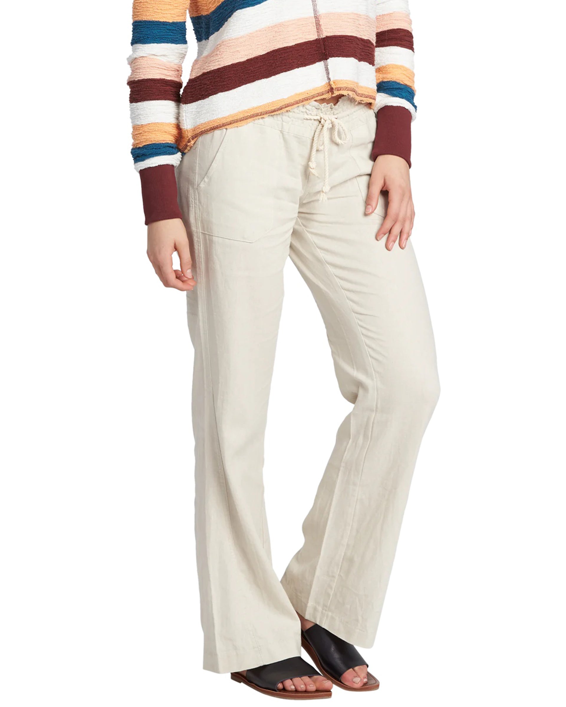 Roxy Women's Oceanside Pant - Stone Solid