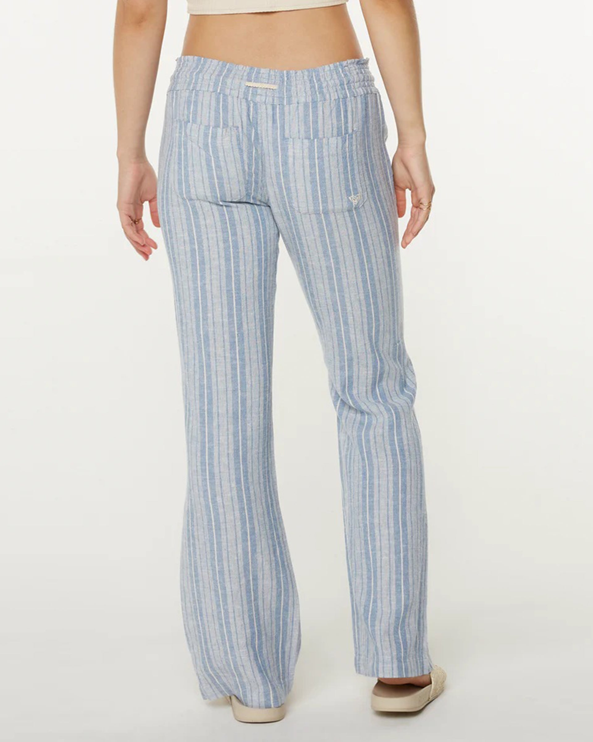 Roxy Women's Oceanside Striped Pant - Riviera Indigo Lisbon Stripe