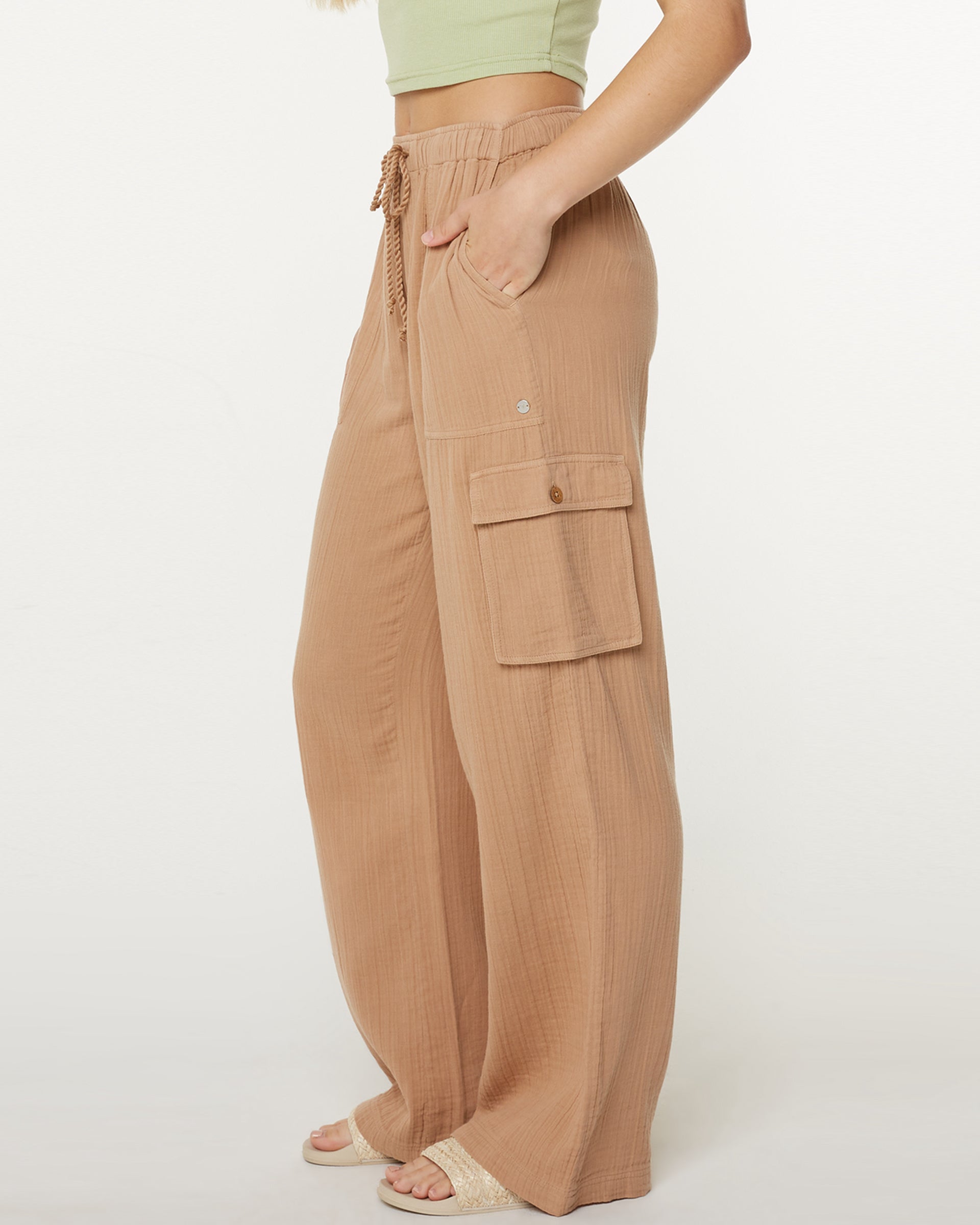 Roxy Women's Precious Cargo Solid Pants - Praline Solid