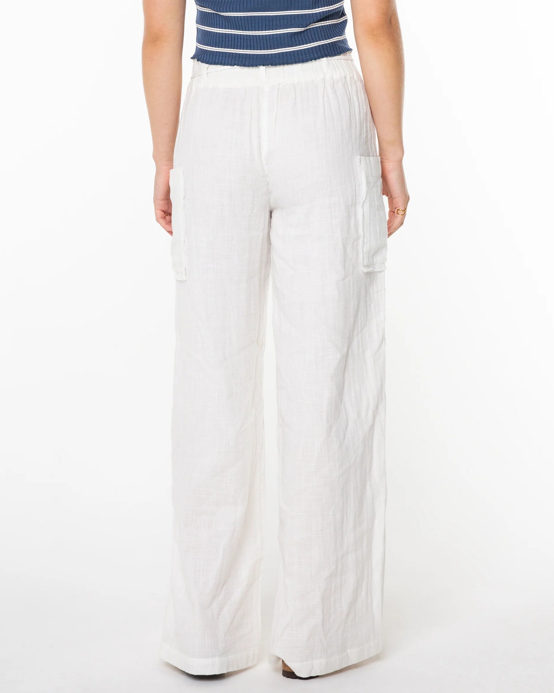 Roxy Women's Sea Goldie Pants - Snow White Solid