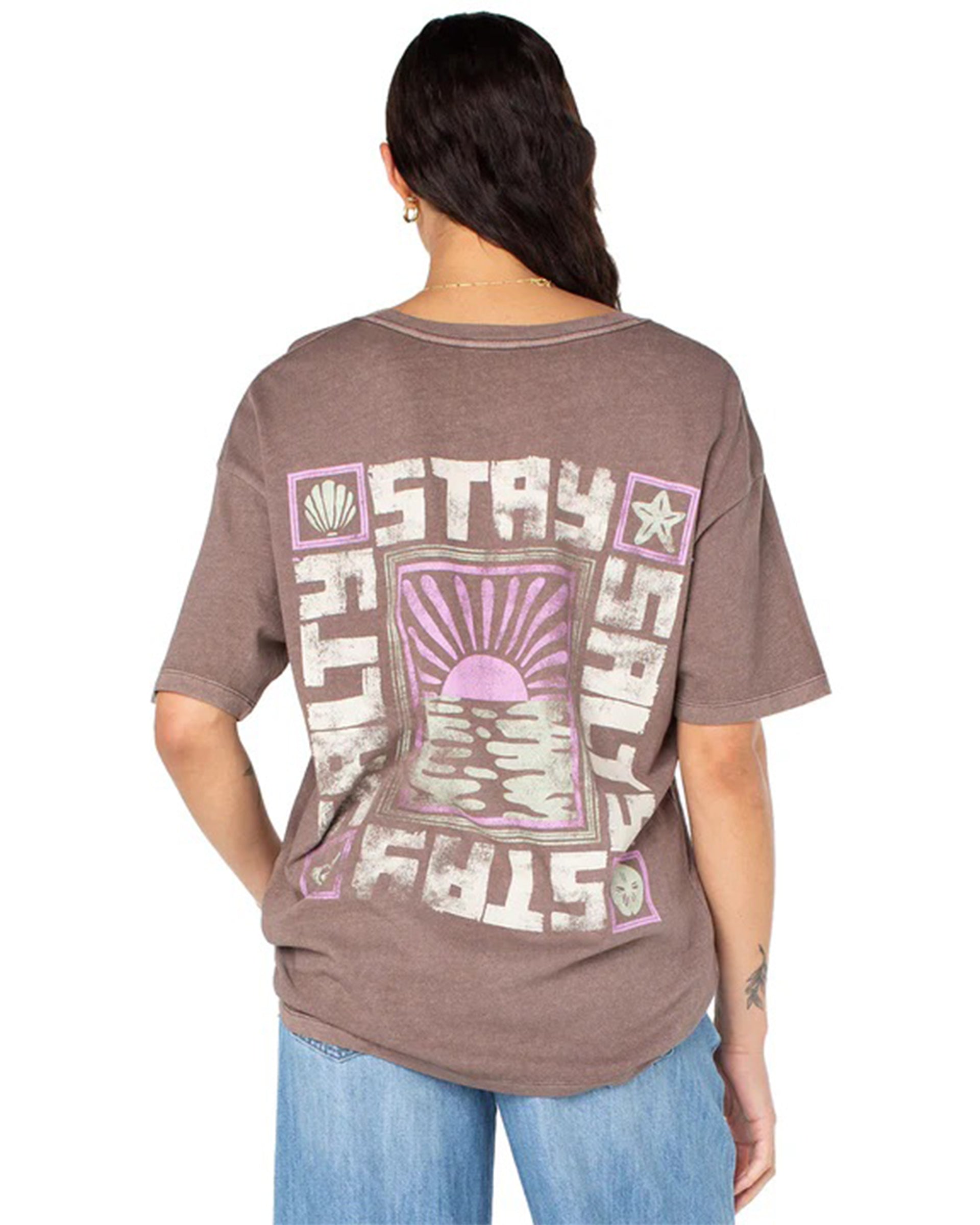 Roxy Women's Stay Salty GBFC T-Shirt - Tiramisu