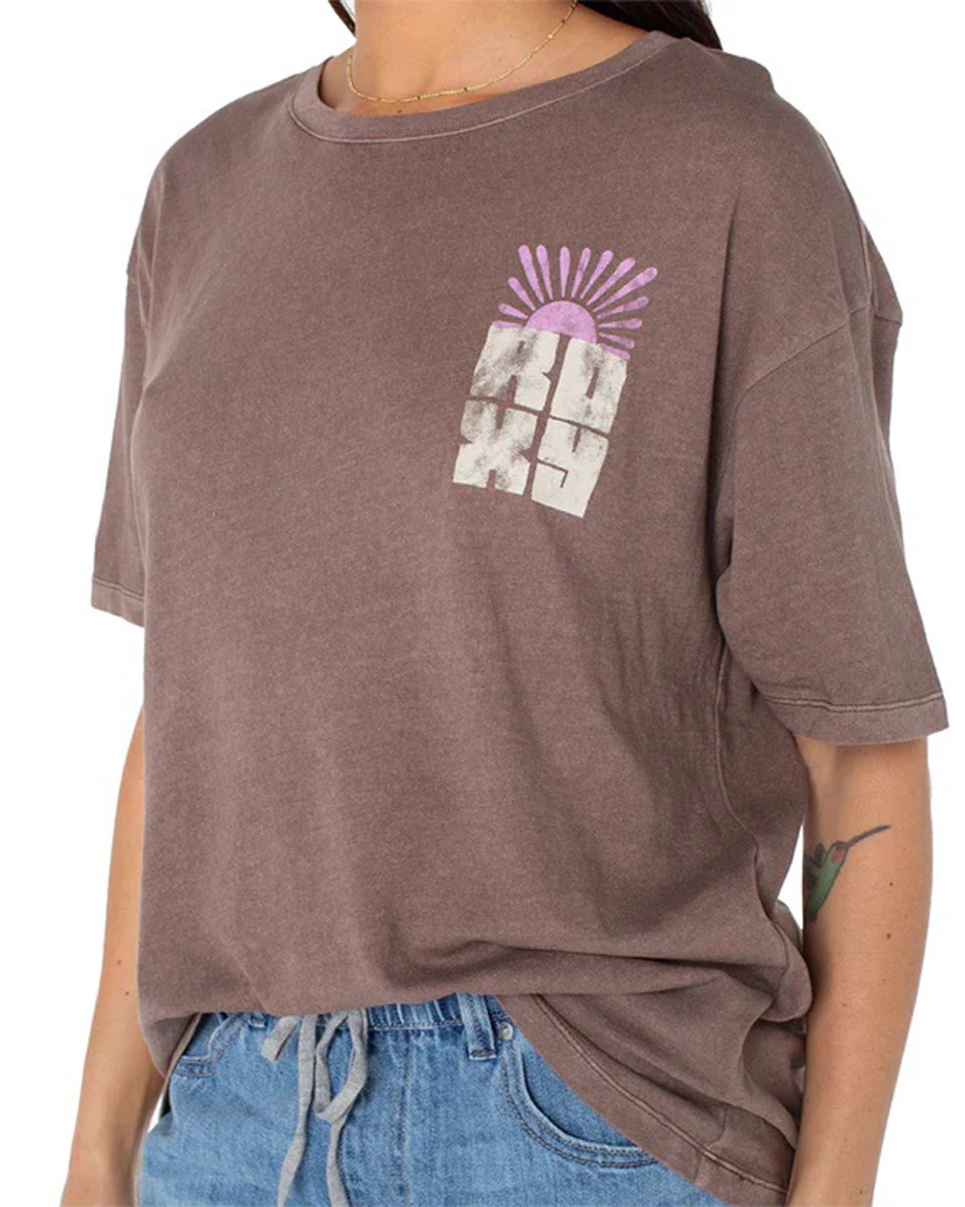 Roxy Women's Stay Salty GBFC T-Shirt - Tiramisu