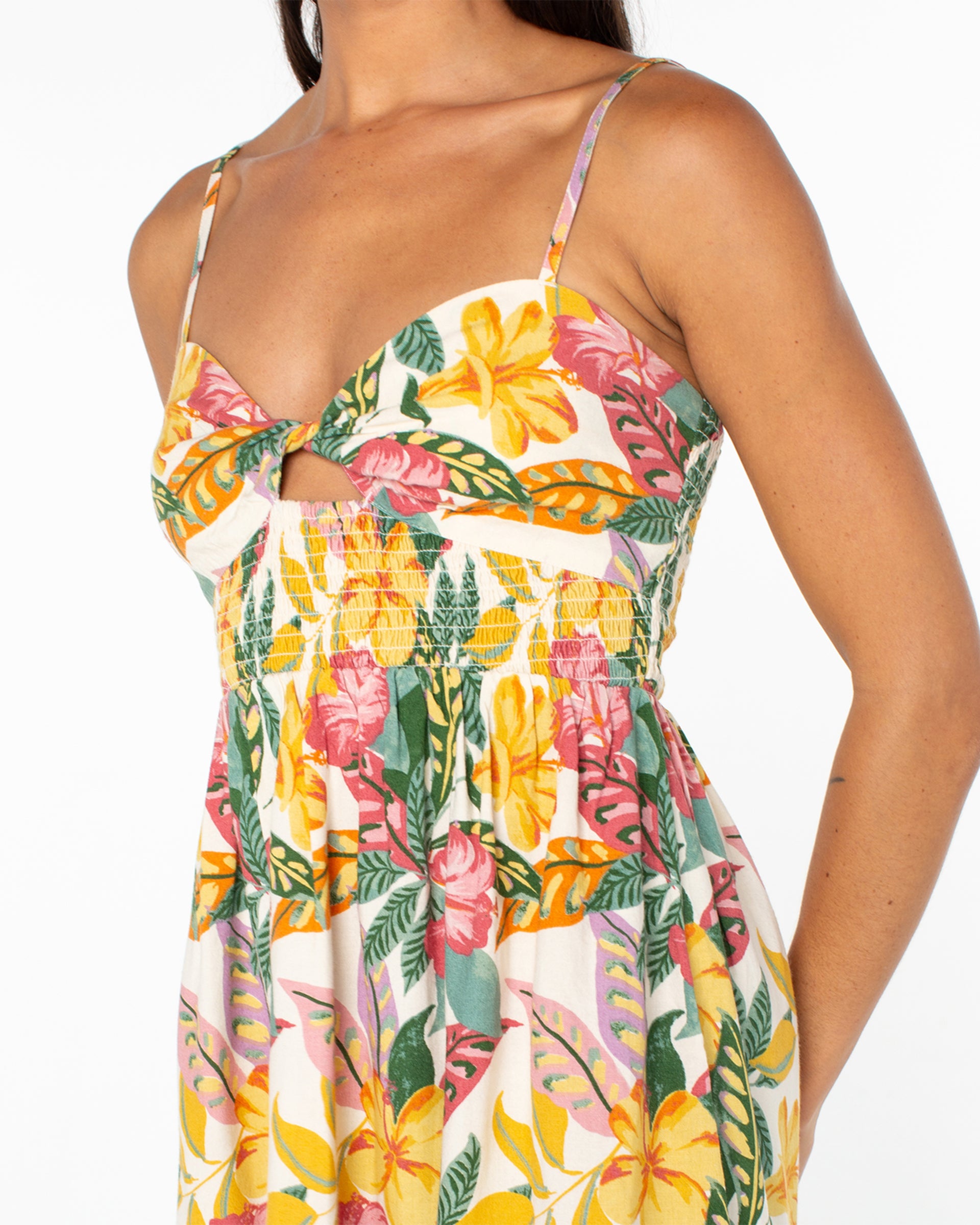 Roxy Women's Sunrise Vibes Linen Dress - Multi