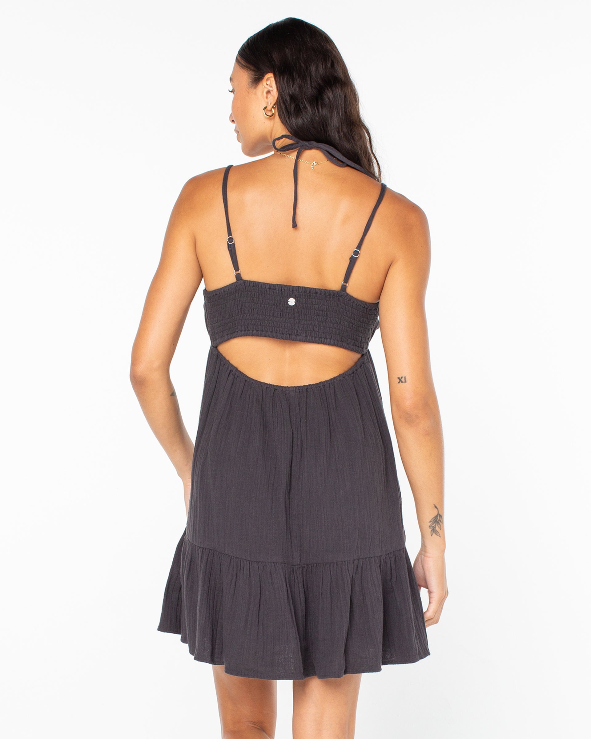 Roxy Women's Sunshine Crush Dress - Phantom Solid