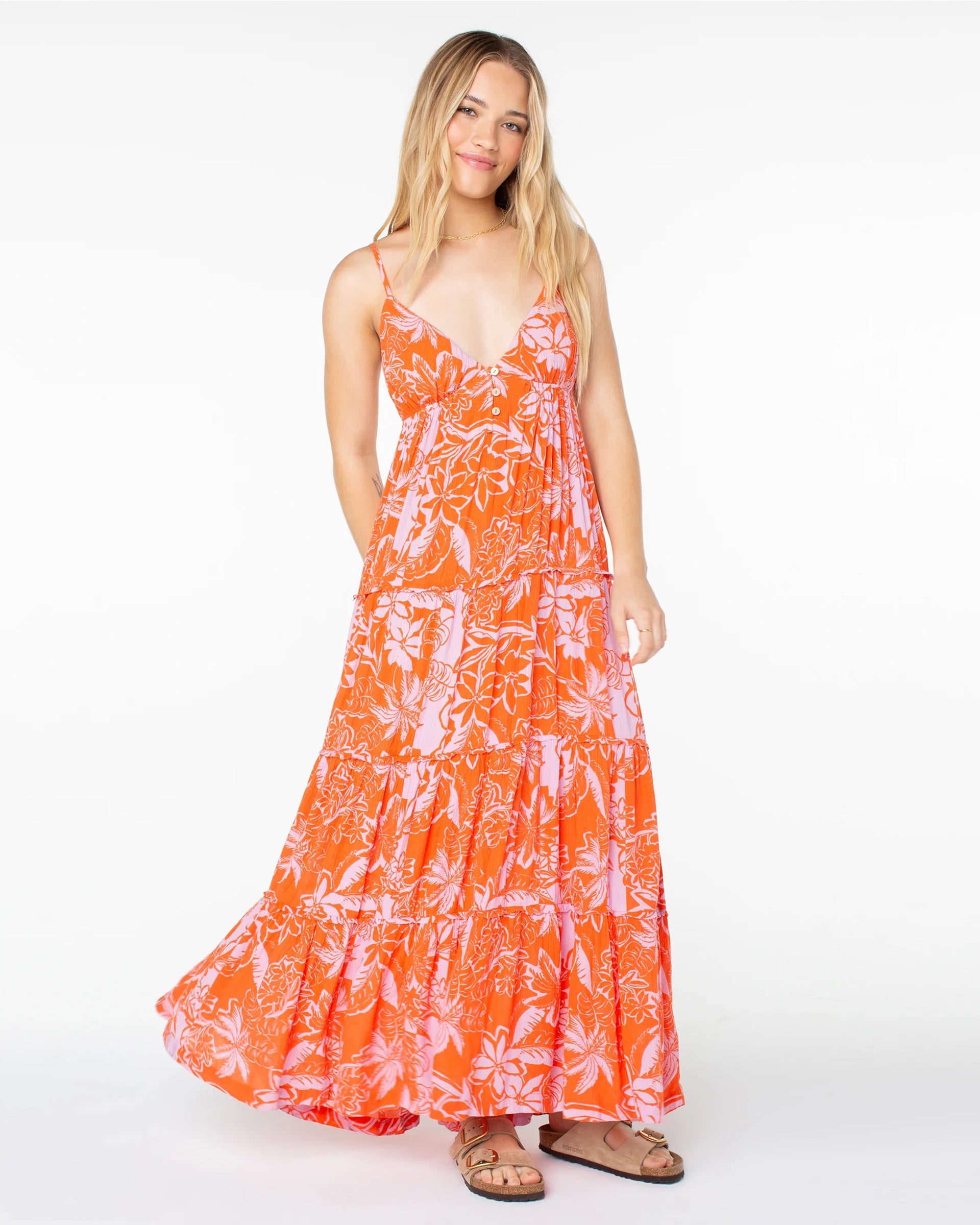 Roxy Women's Warm Rays Maxi Dress - Tigerlily Tropical