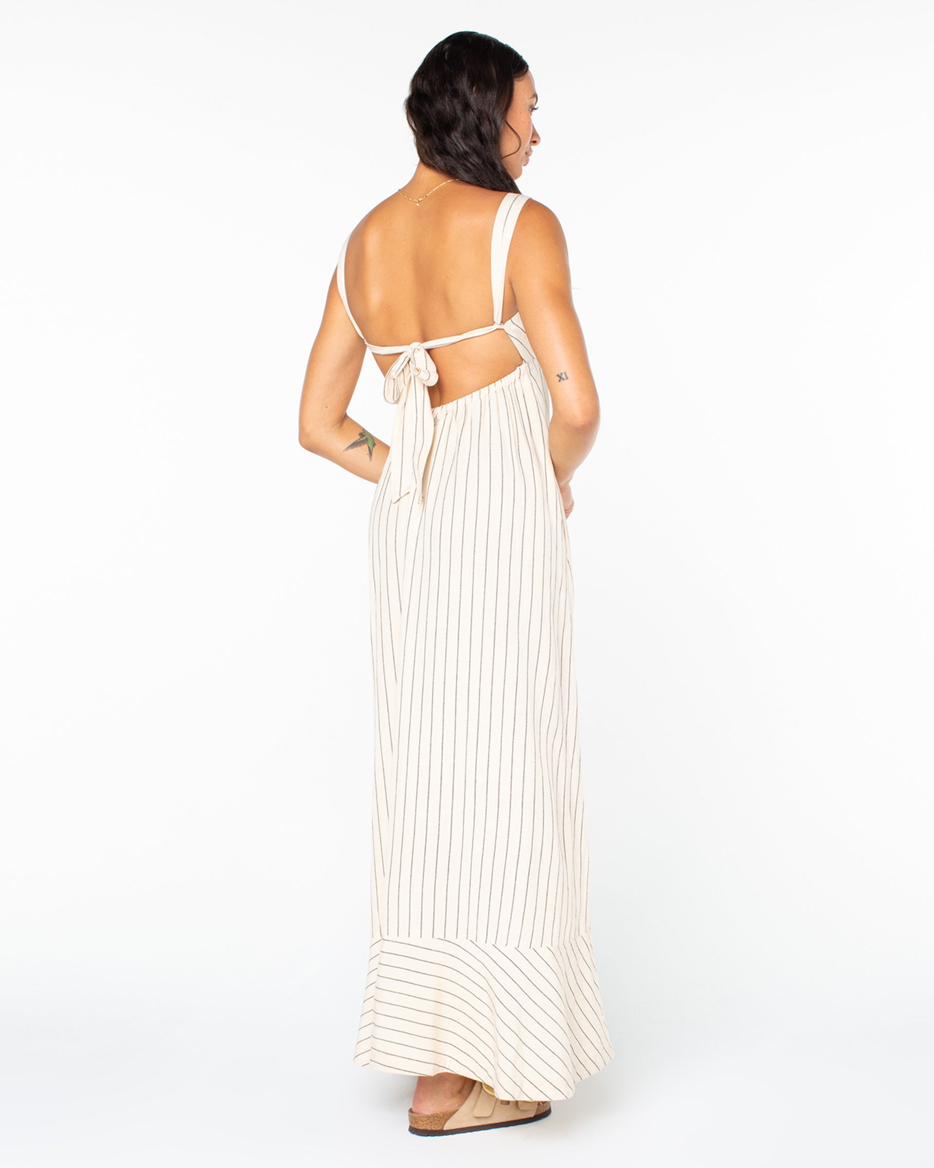 Roxy Women's Wilder Coast Dress - Parchment Simple Stripe