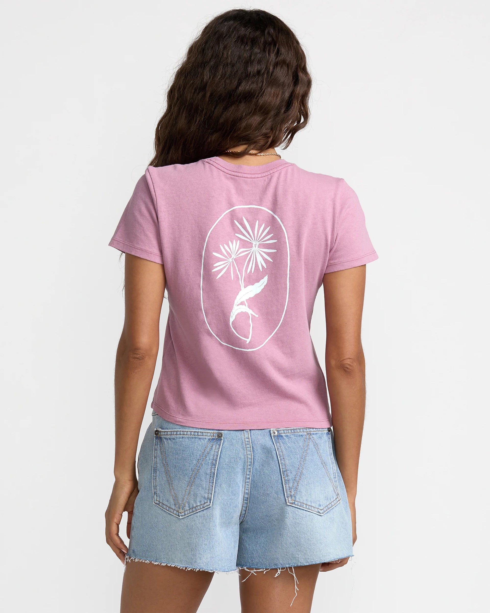 RVCA Women's 411 Short Sleeve T-Shirt - Amethyst Smoke