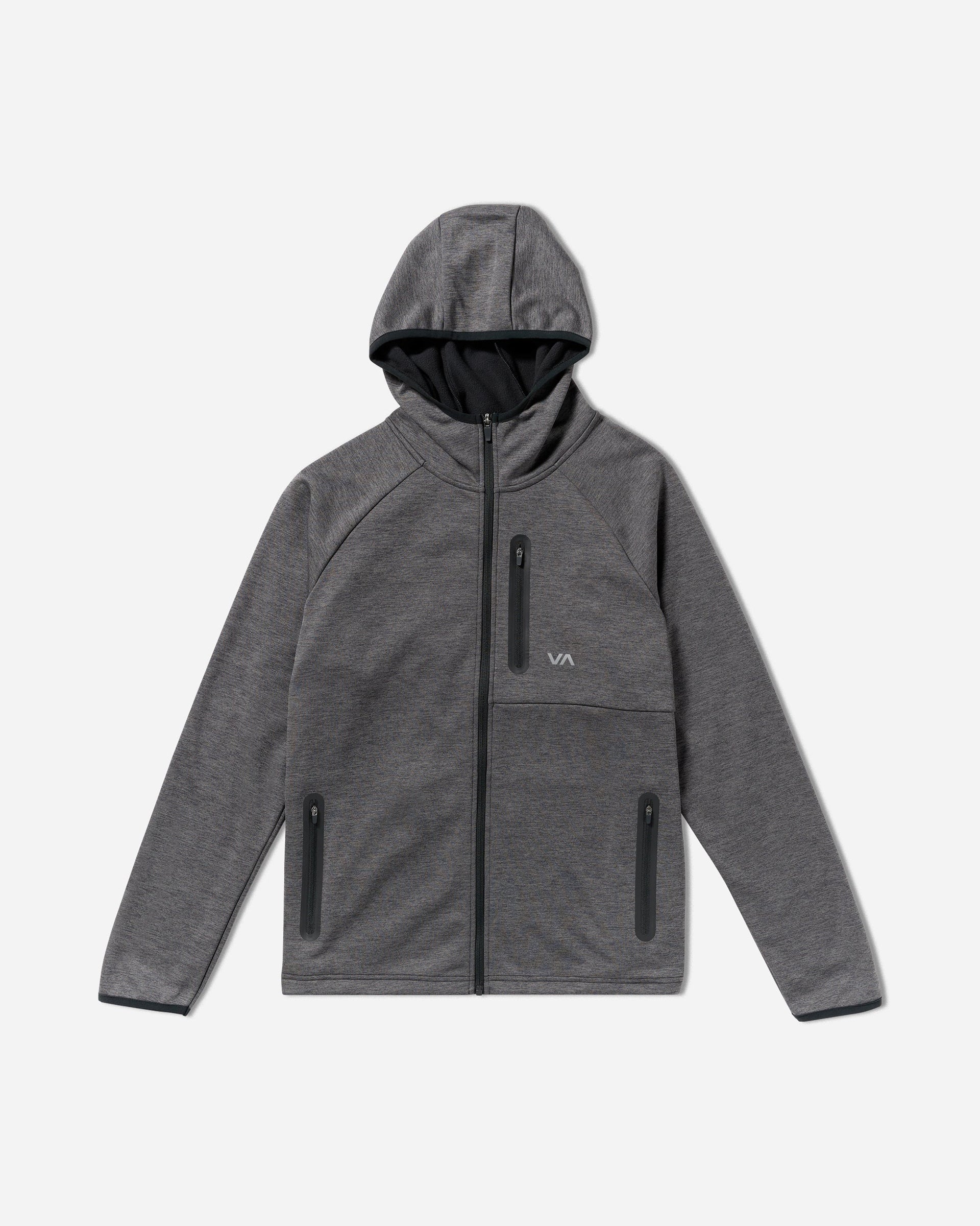 RVCA Balance Tech Fleece Zip Hoodie - RVCA Black Heather