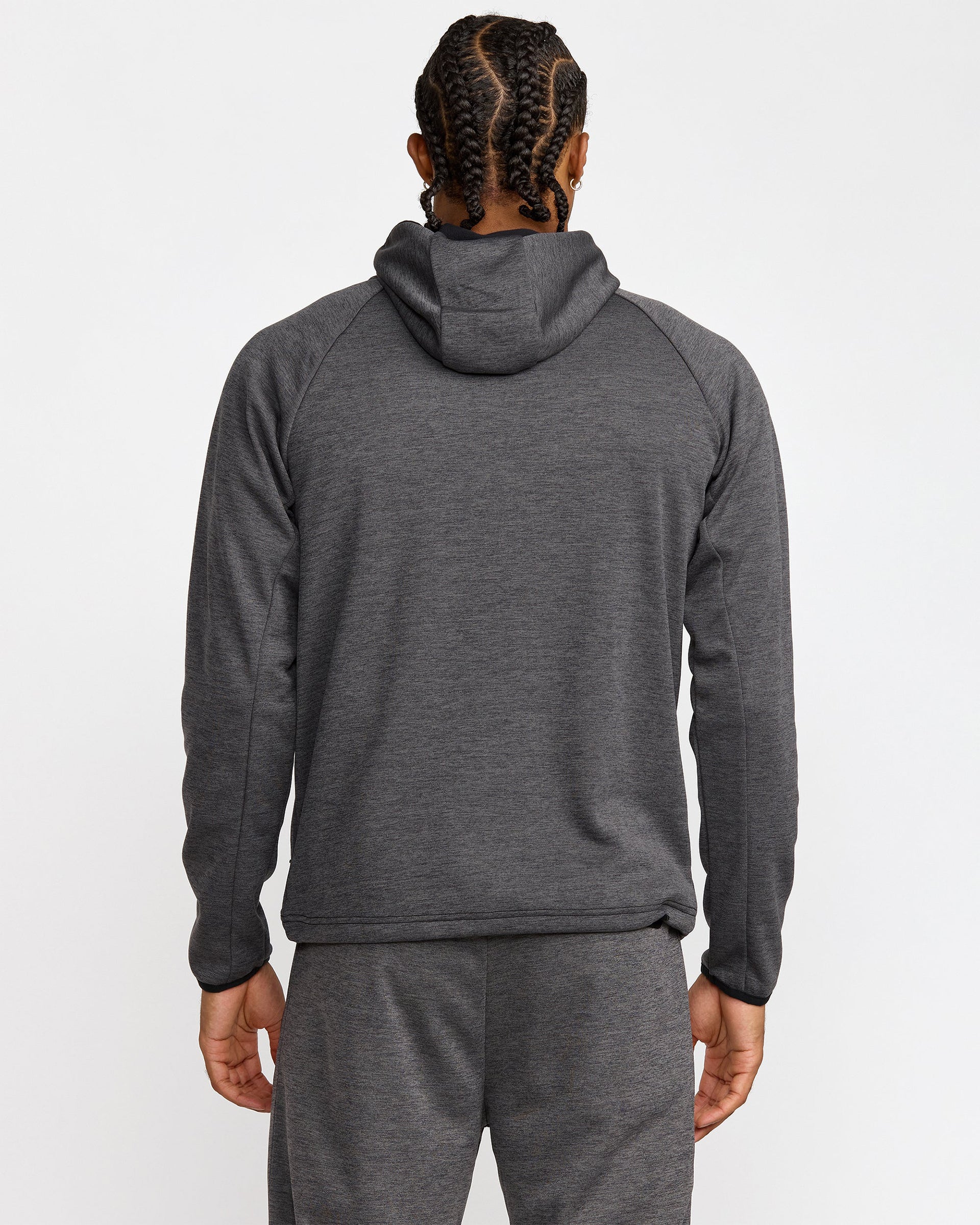 RVCA Balance Tech Fleece Zip Hoodie - RVCA Black Heather