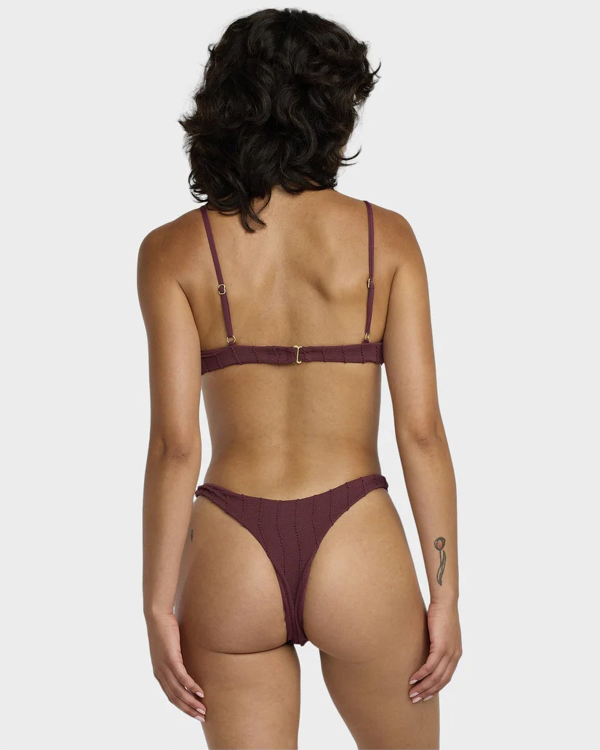 RVCA Women's Chevy Grooves 90's Underwire Bikini Top - Redwood