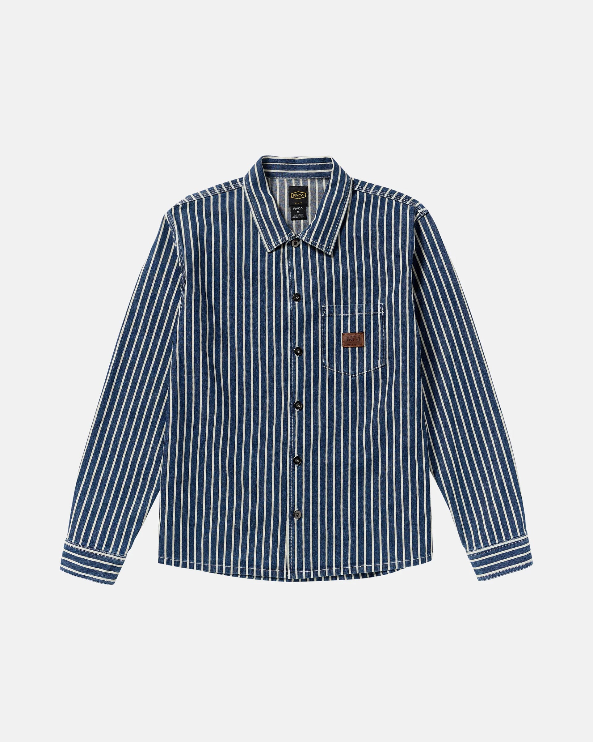 RVCA Dayshift Hickory Overshirt - Dark Denim