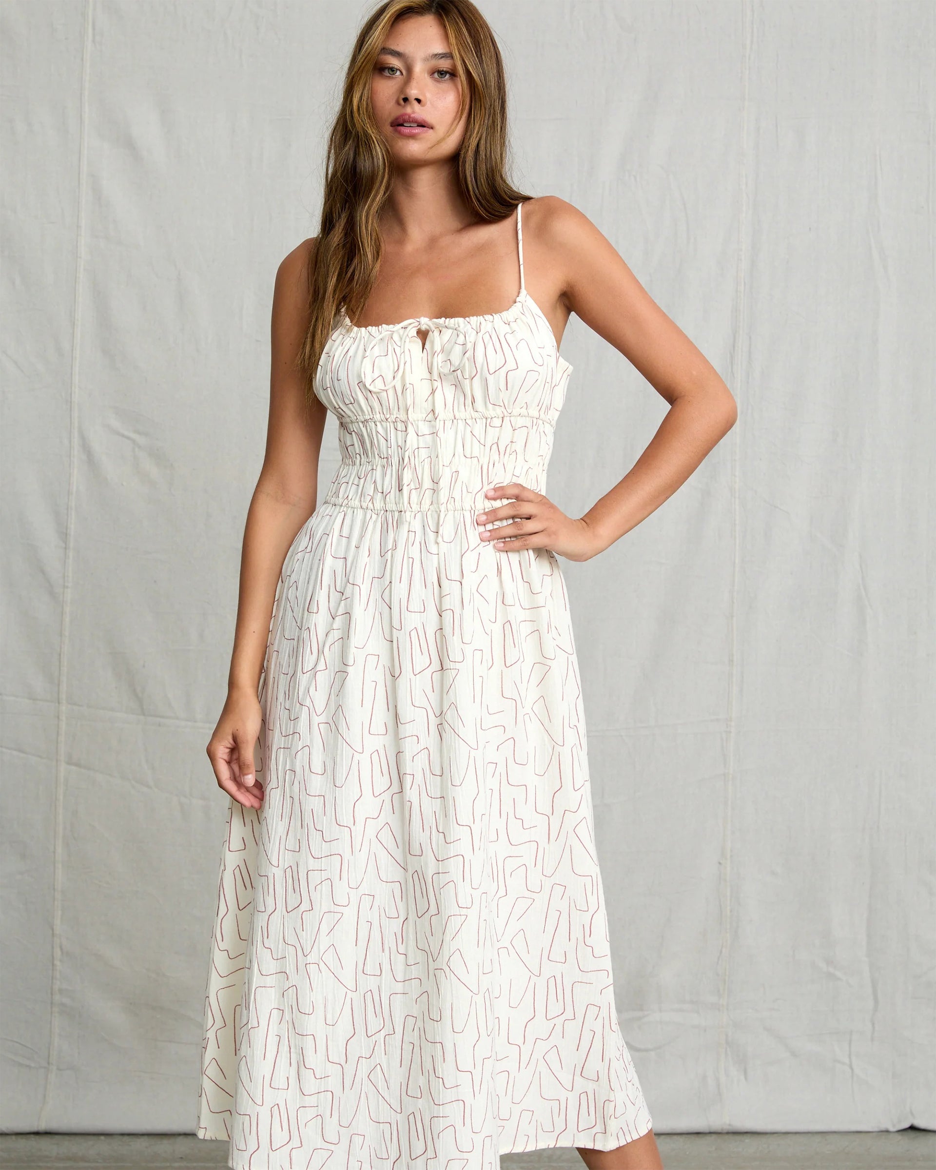 RVCA Women's Maia Midi Dress - Cloud