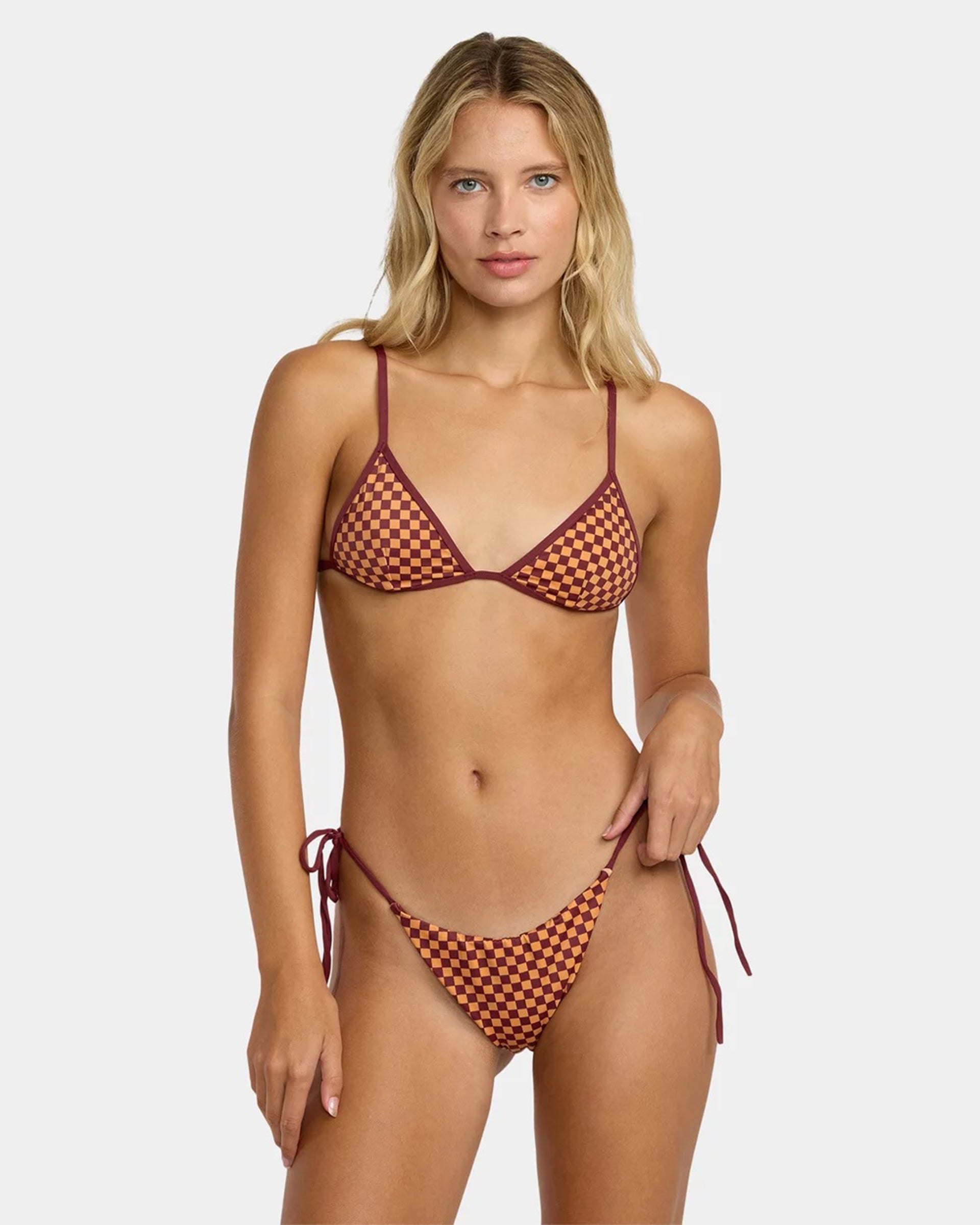 RVCA Women's Reverberation Fixed Triangle Bikini Top - Ochre