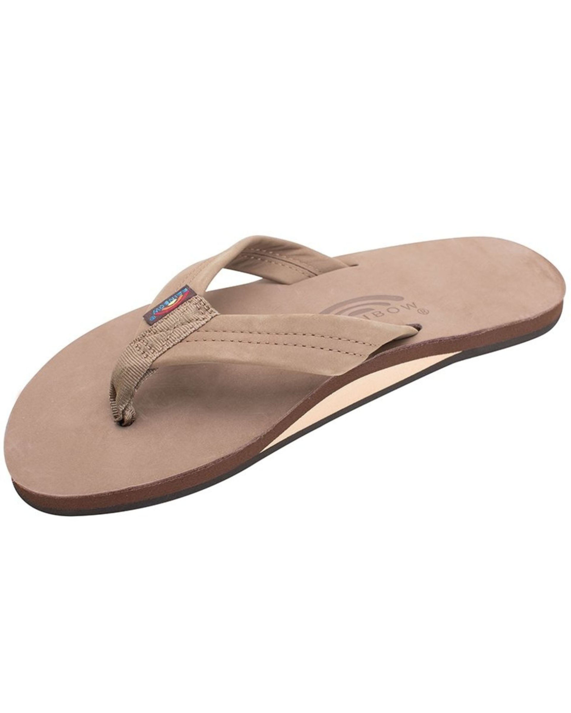 Rainbow Men's Premier Leather Single Layer Arch Sandals - Dark Brown