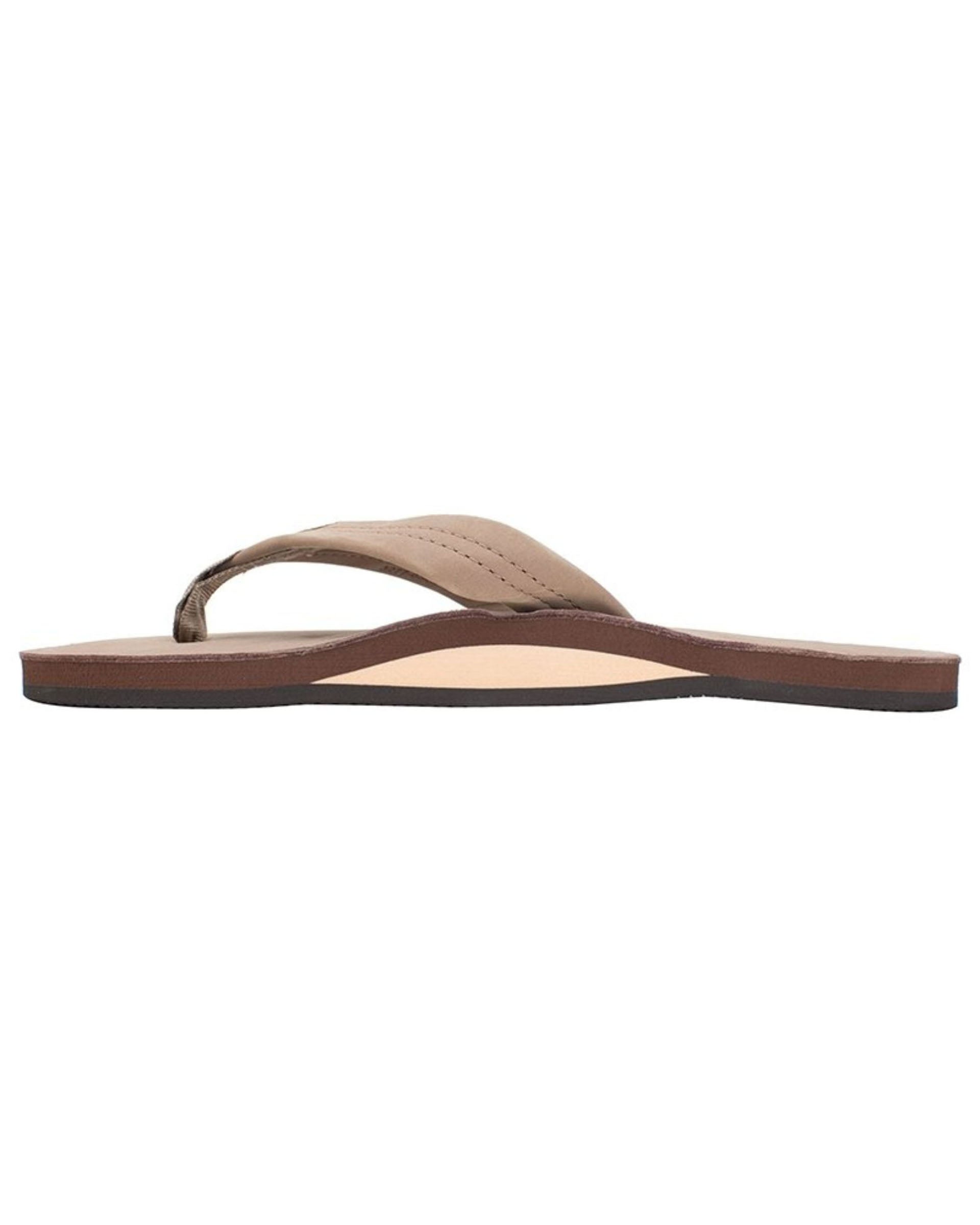 Rainbow Men's Premier Leather Single Layer Arch Sandals - Dark Brown