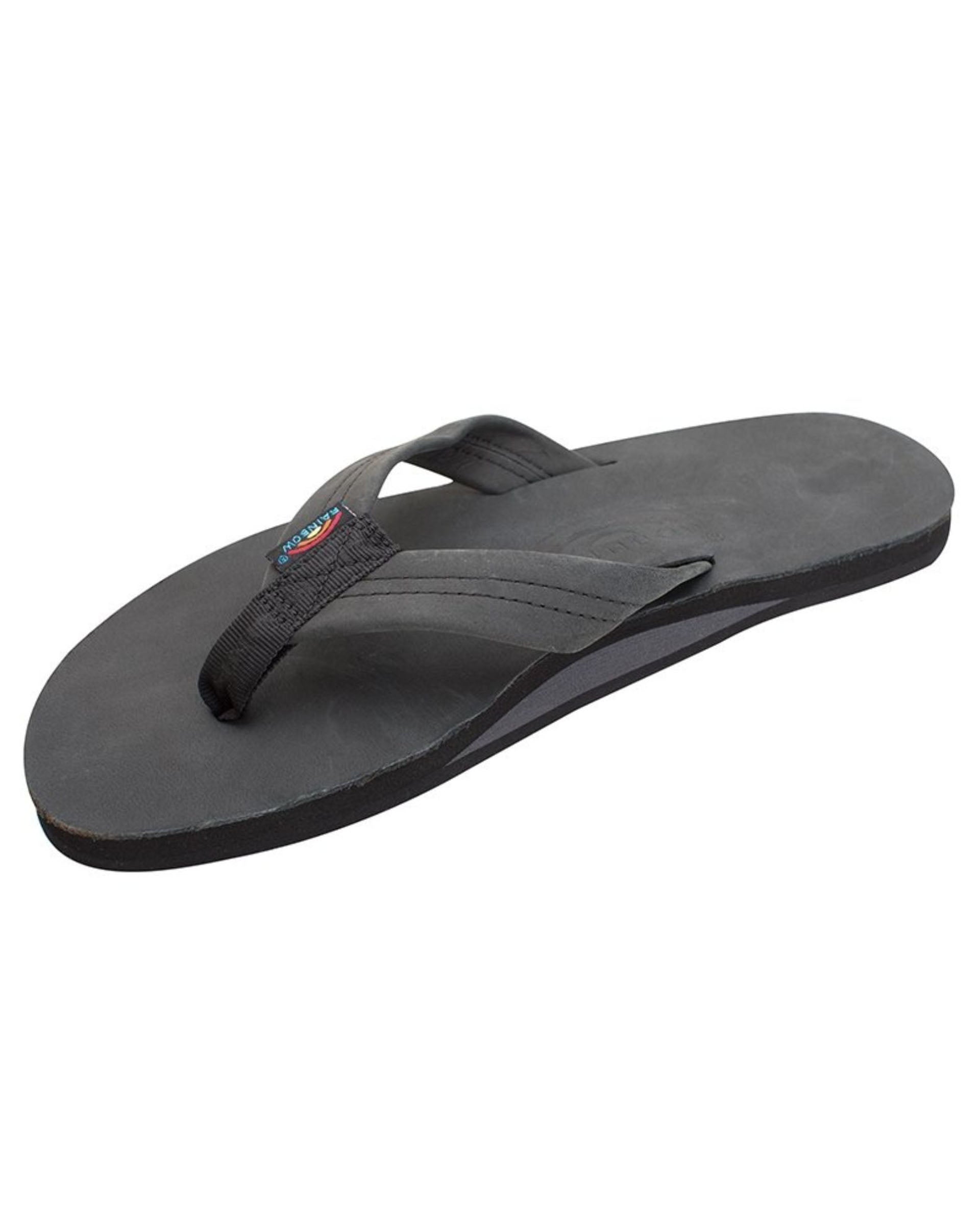 Rainbow Men's Premier Leather Single Layer Arch Sandals - Premier Black