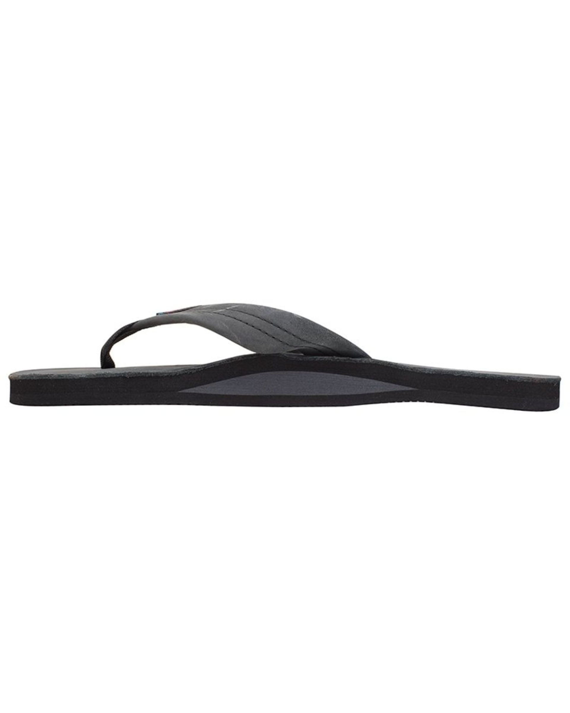 Rainbow Men's Premier Leather Single Layer Arch Sandals - Premier Black