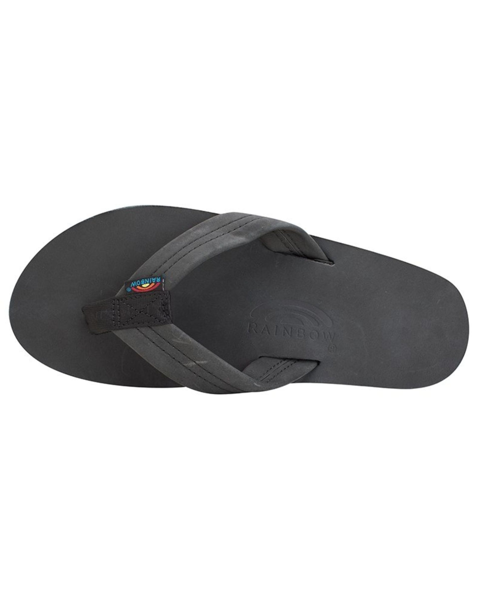 Rainbow Men's Premier Leather Single Layer Arch Sandals - Premier Black