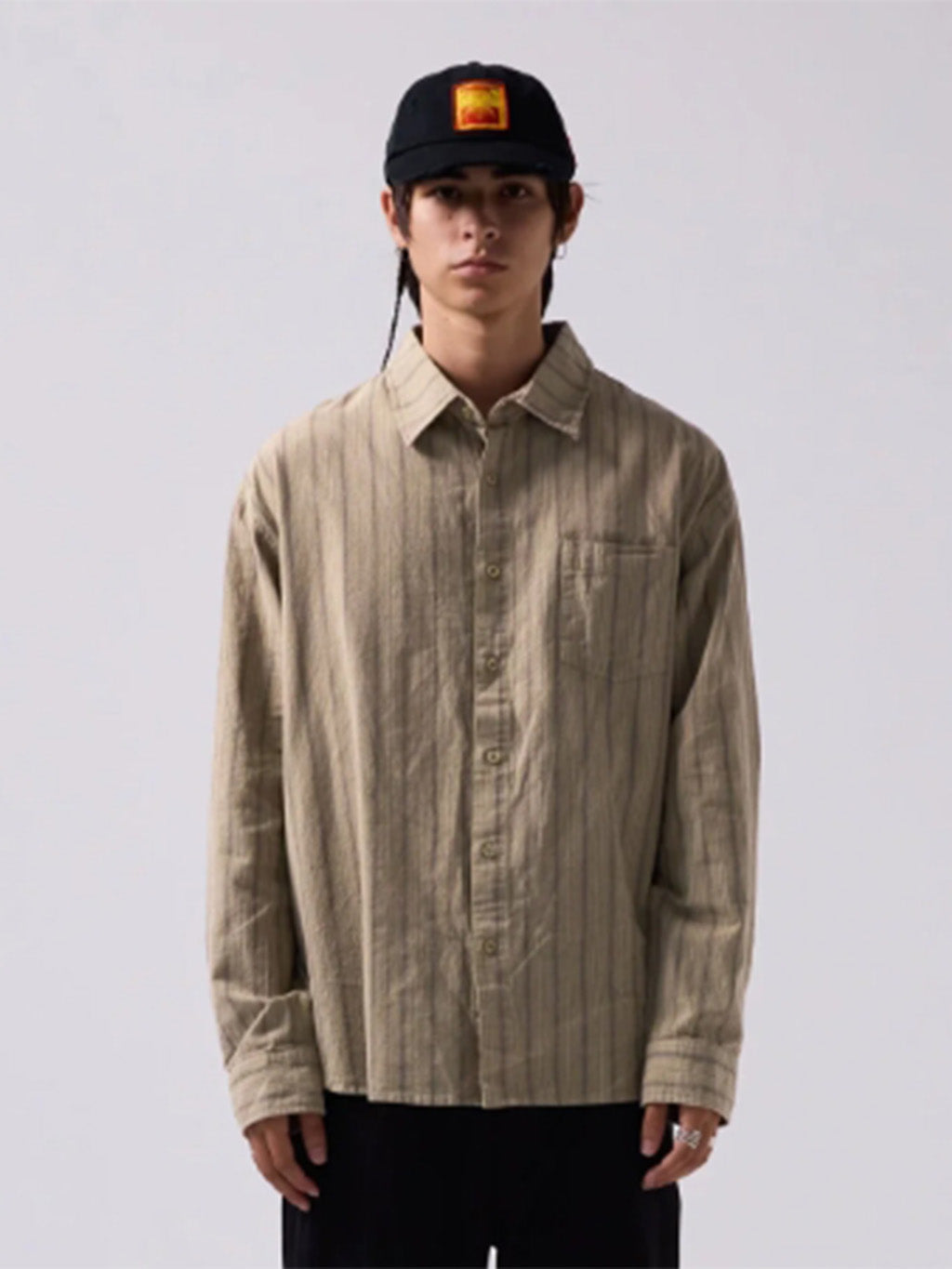 Former Men's Reynolds Striped Woven Long Sleeve T-Shirt