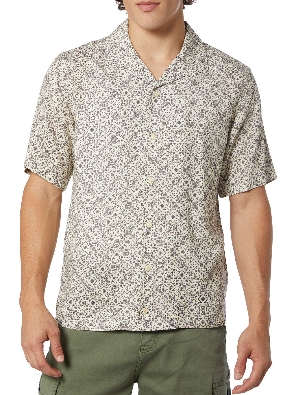Ezekiel Men's Riviera Camp Shirt - Bone